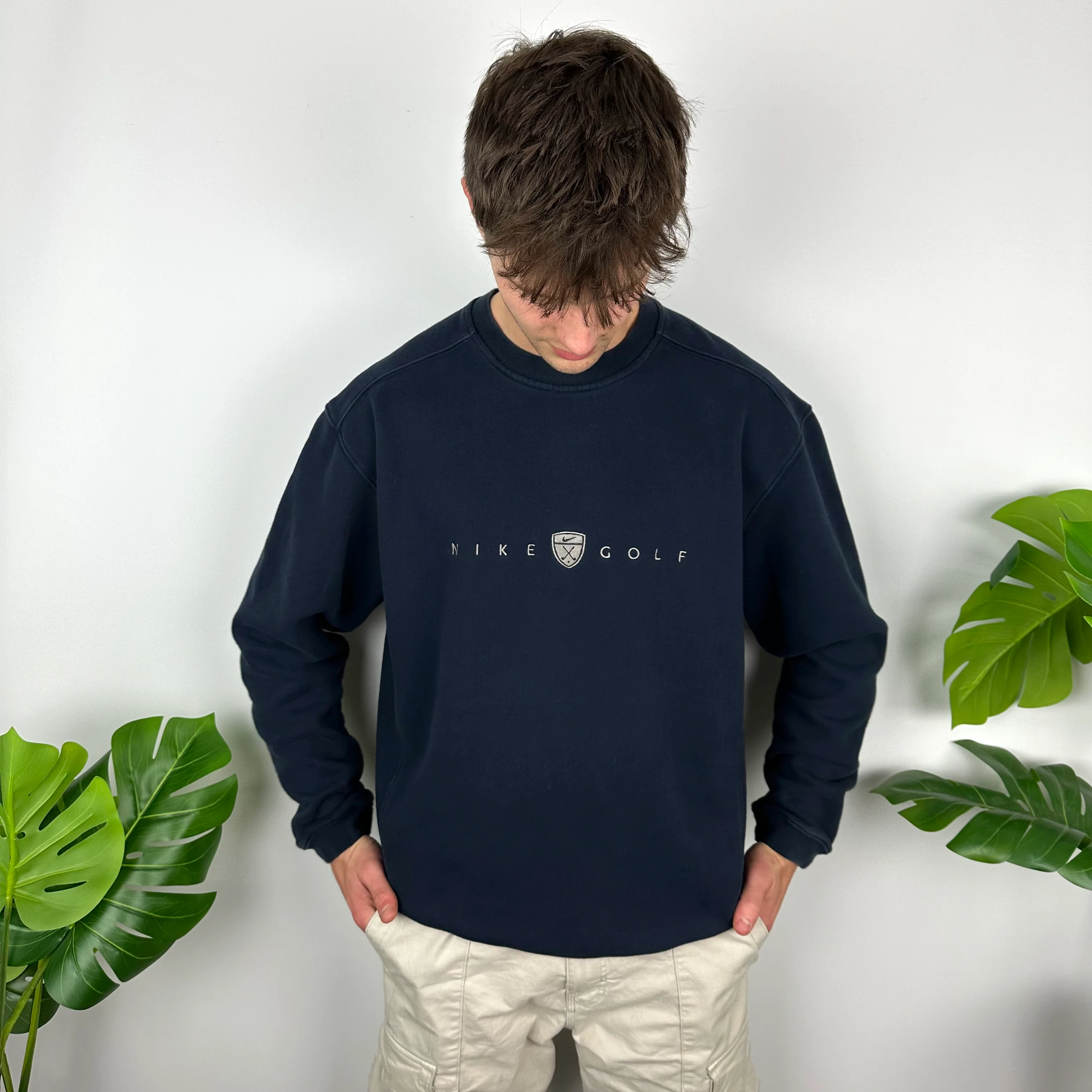 Nike Golf Navy Embroidered Spell Out Sweatshirt (XL)
