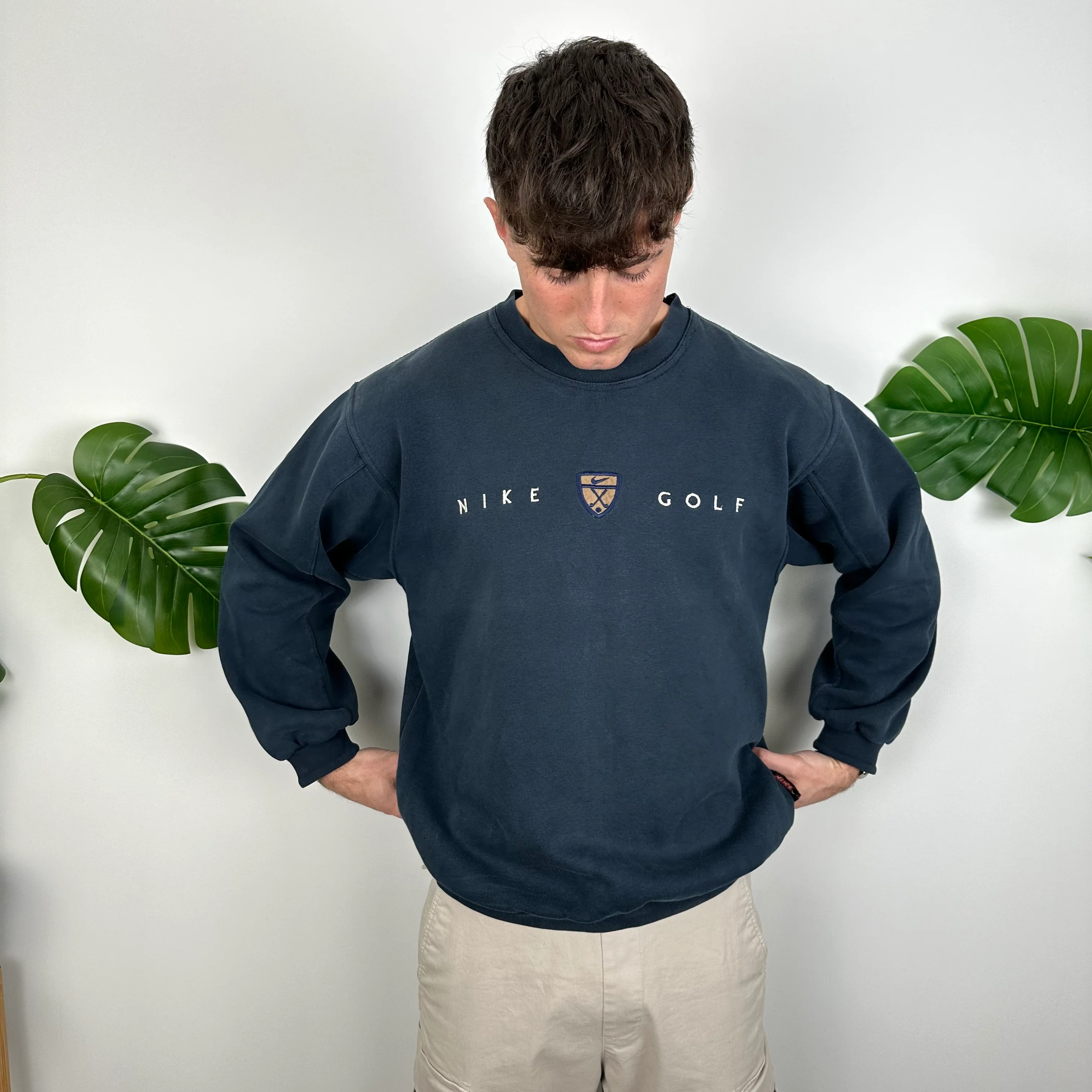 Nike Golf Navy Embroidered Spell Out Sweatshirt (L) - Image 3