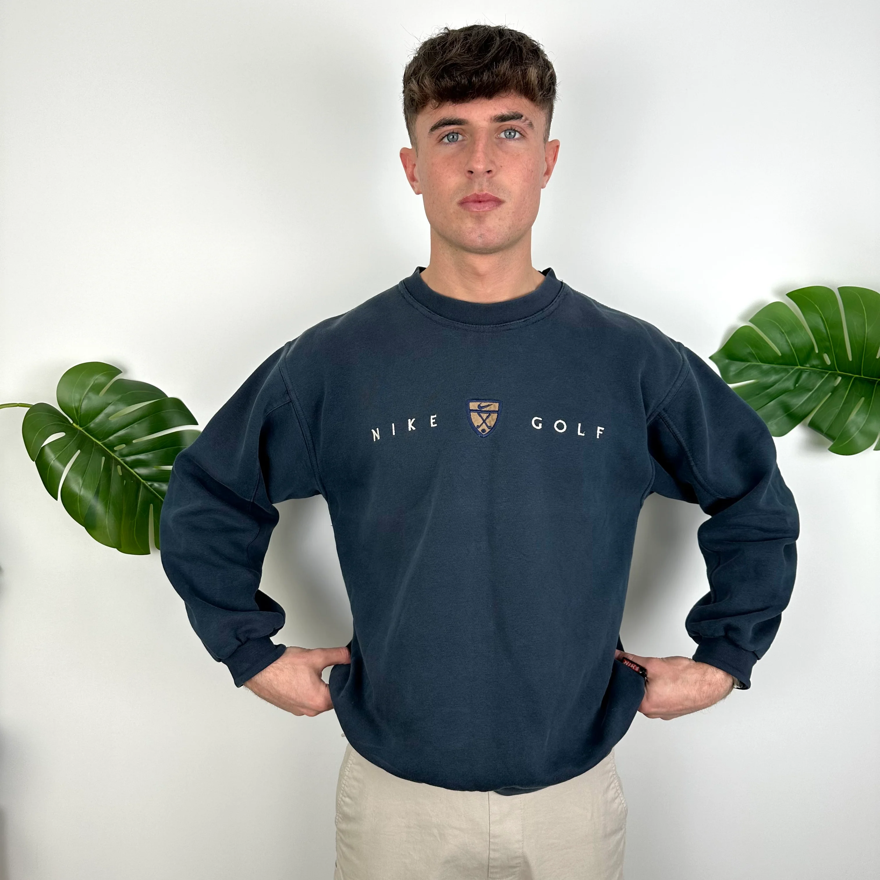 Nike Golf Navy Embroidered Spell Out Sweatshirt (L) - Image 7