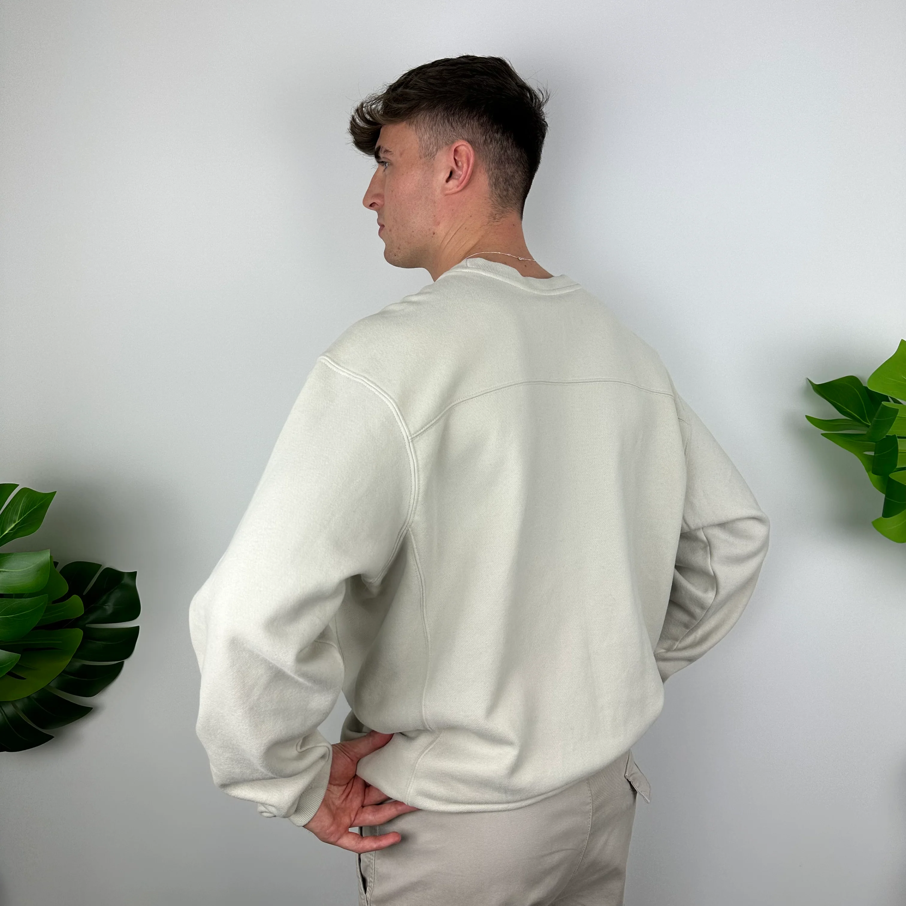 Nike Golf RARE Cream Embroidered Spell Out Sweatshirt (XXL) - Image 4