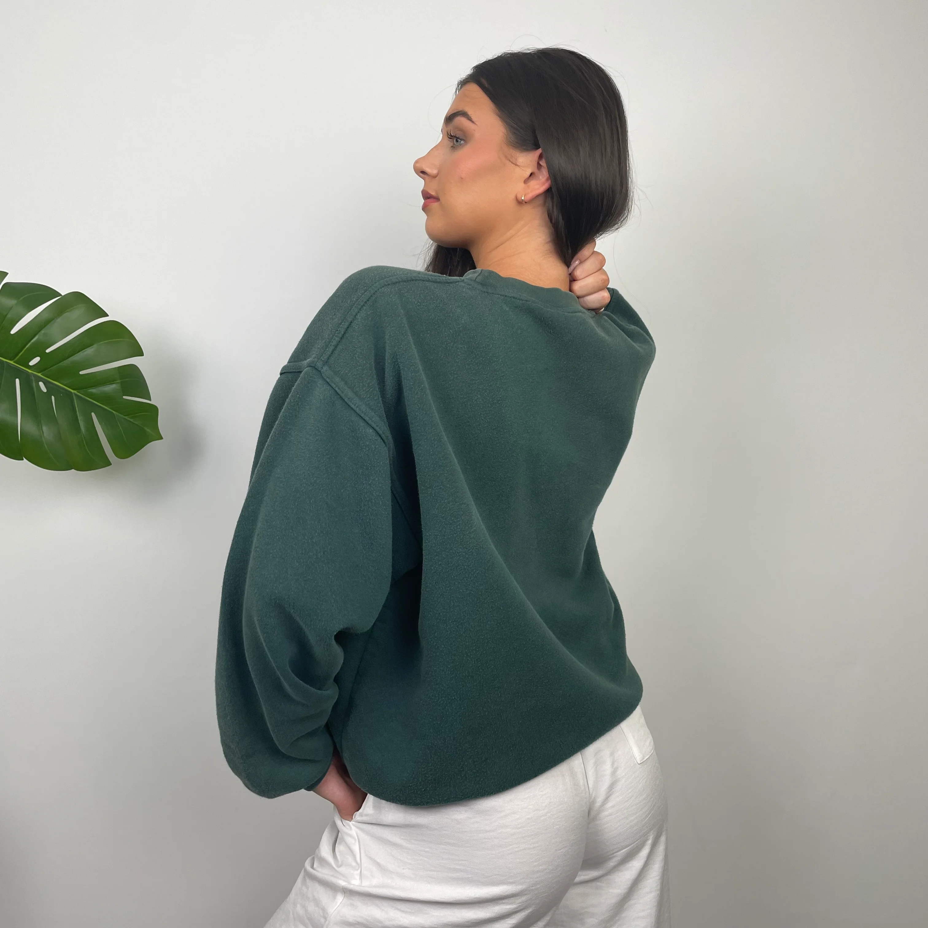 Nike Green Embroidered Spell Out Sweatshirt (XL) - Image 12