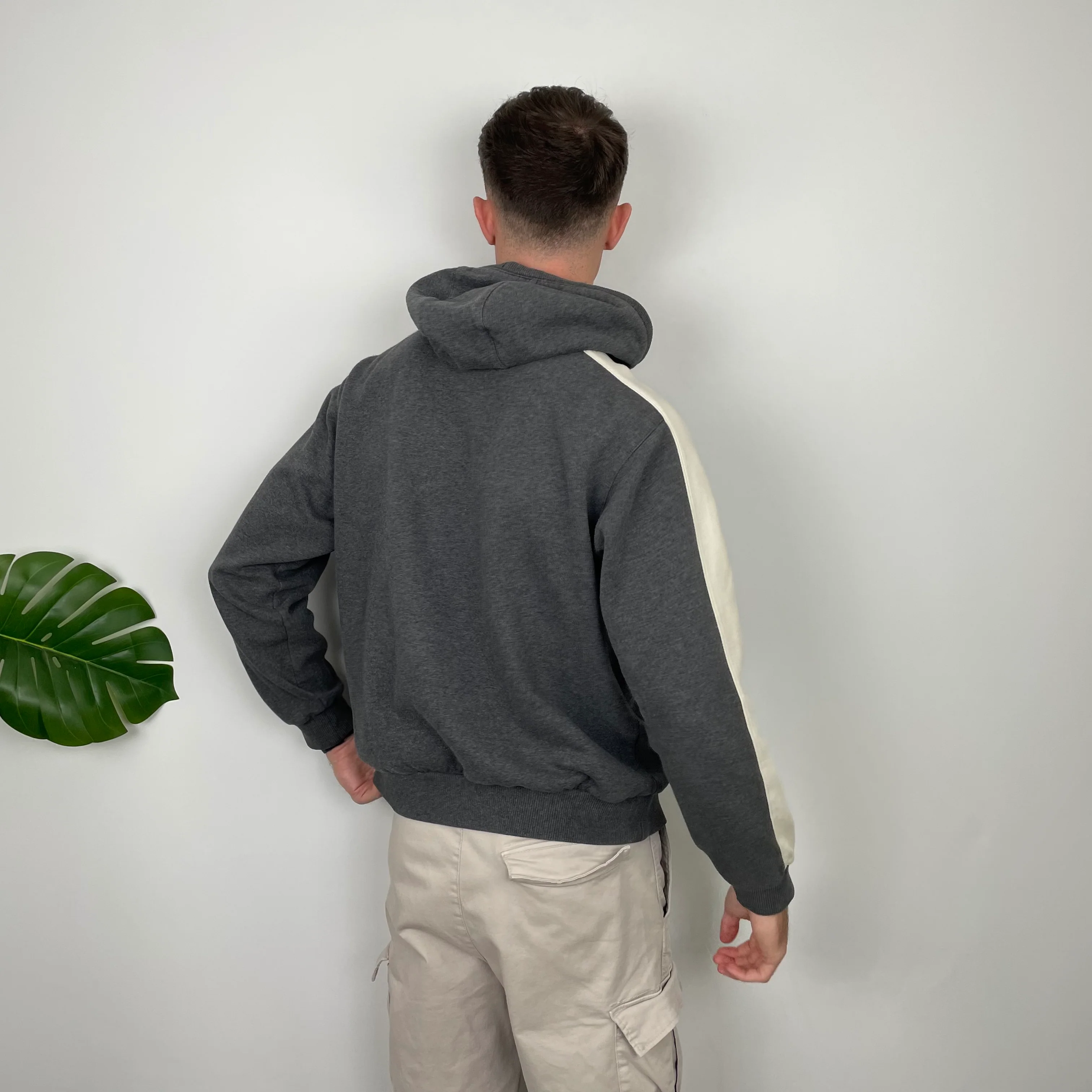 Nike Grey Embroidered Spell Out Hoodie (M) - Image 13