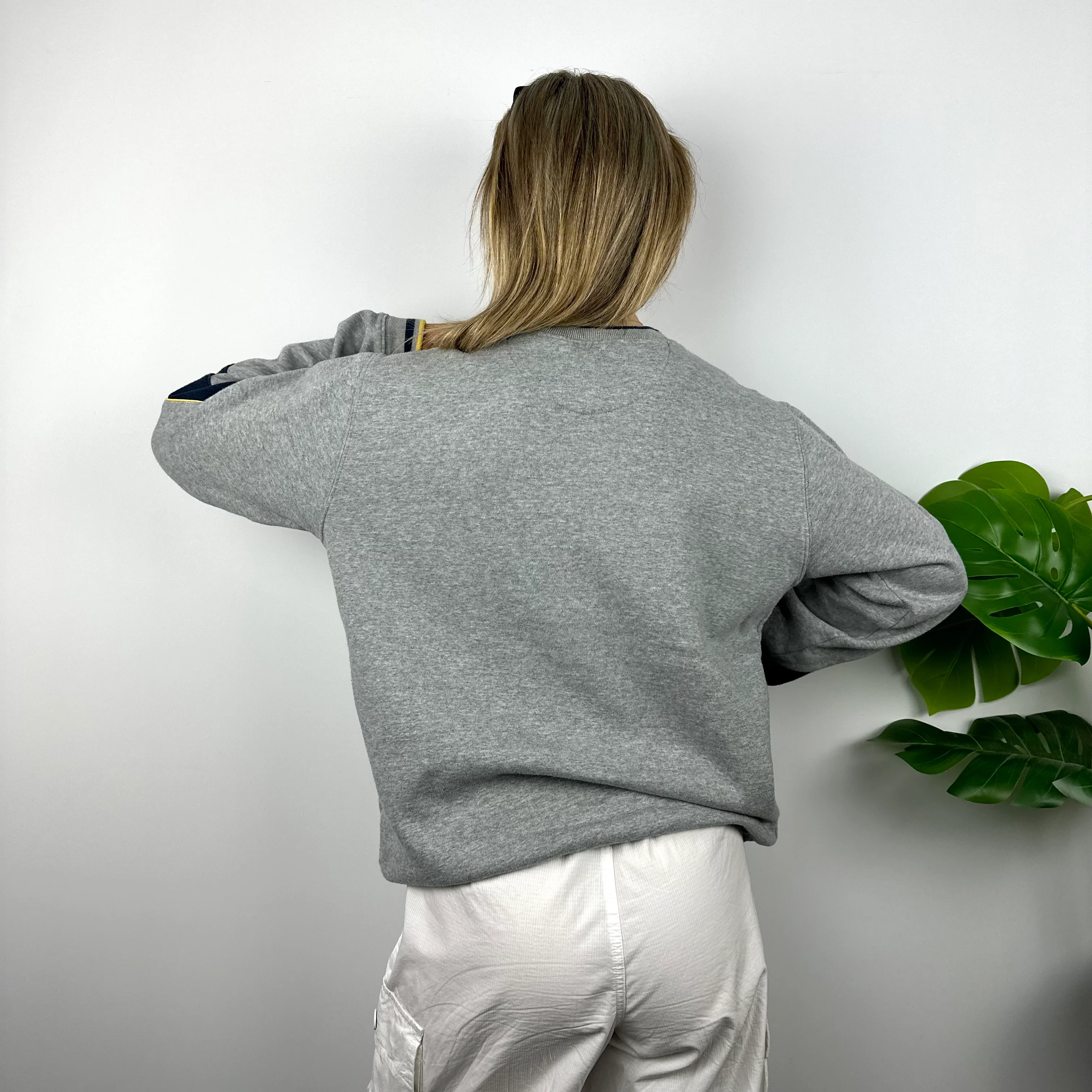 Nike Grey Embroidered Spell Out Sweatshirt (L) - Image 8