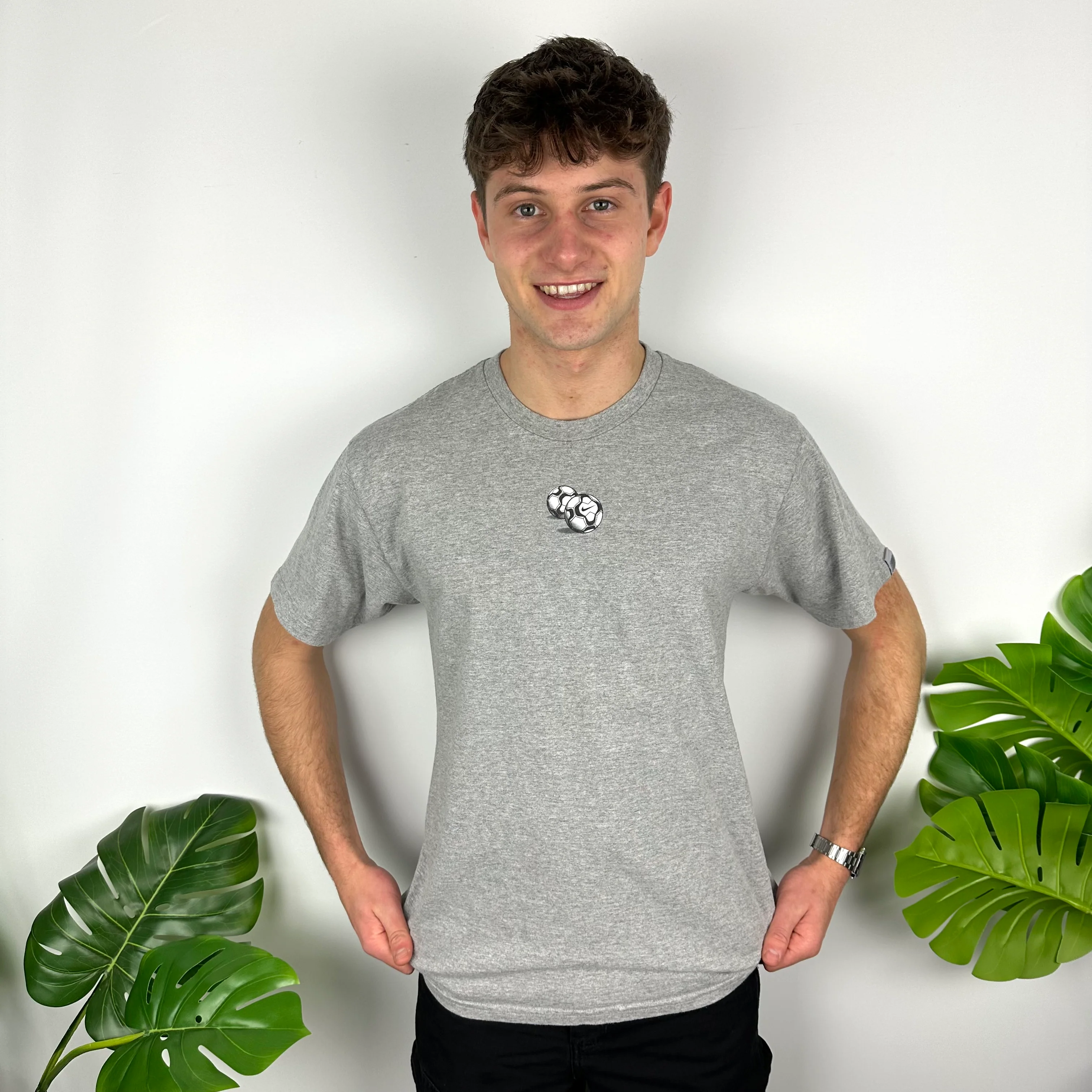 Nike Grey Swoosh T Shirt (M) - Image 2