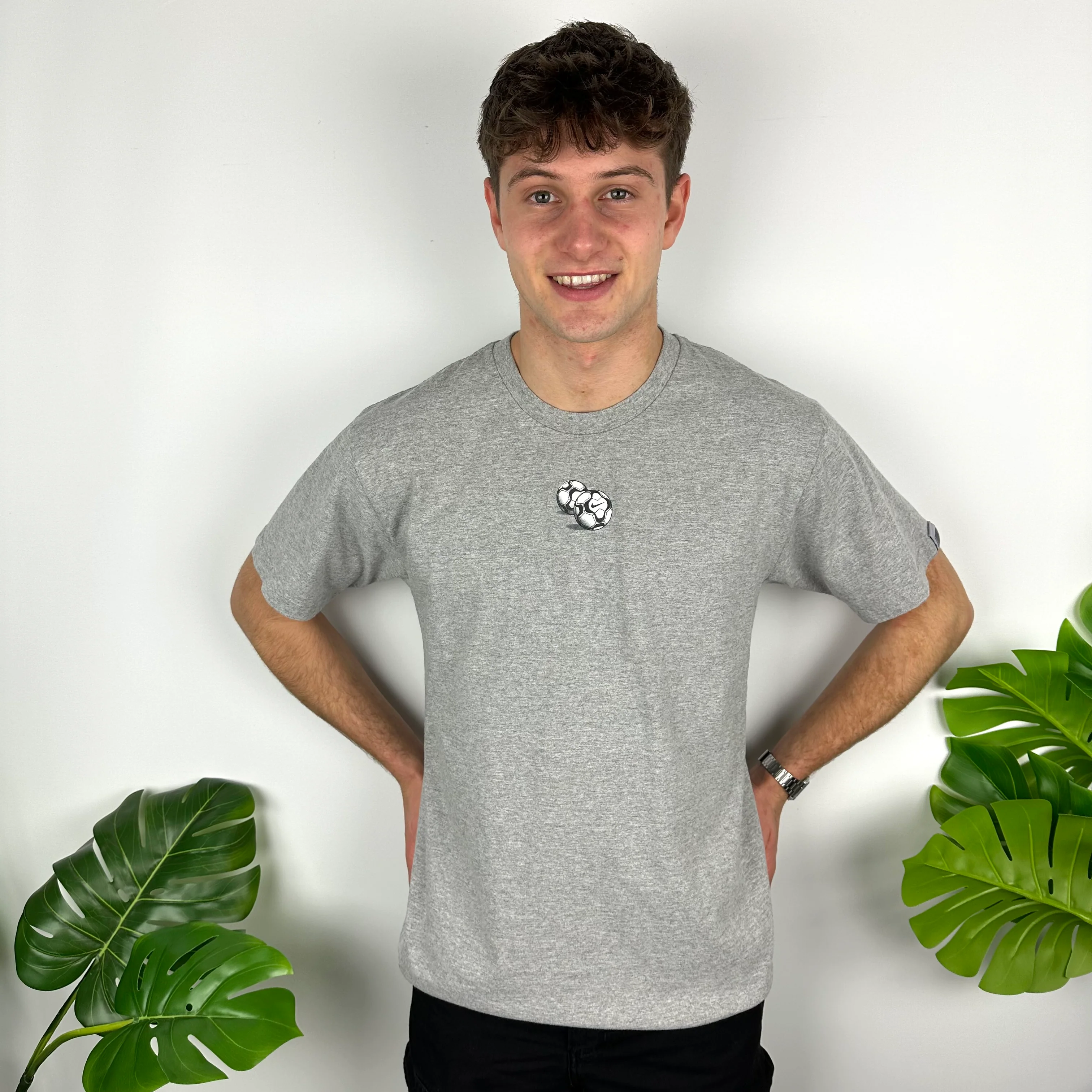 Nike Grey Swoosh T Shirt (M) - Image 5