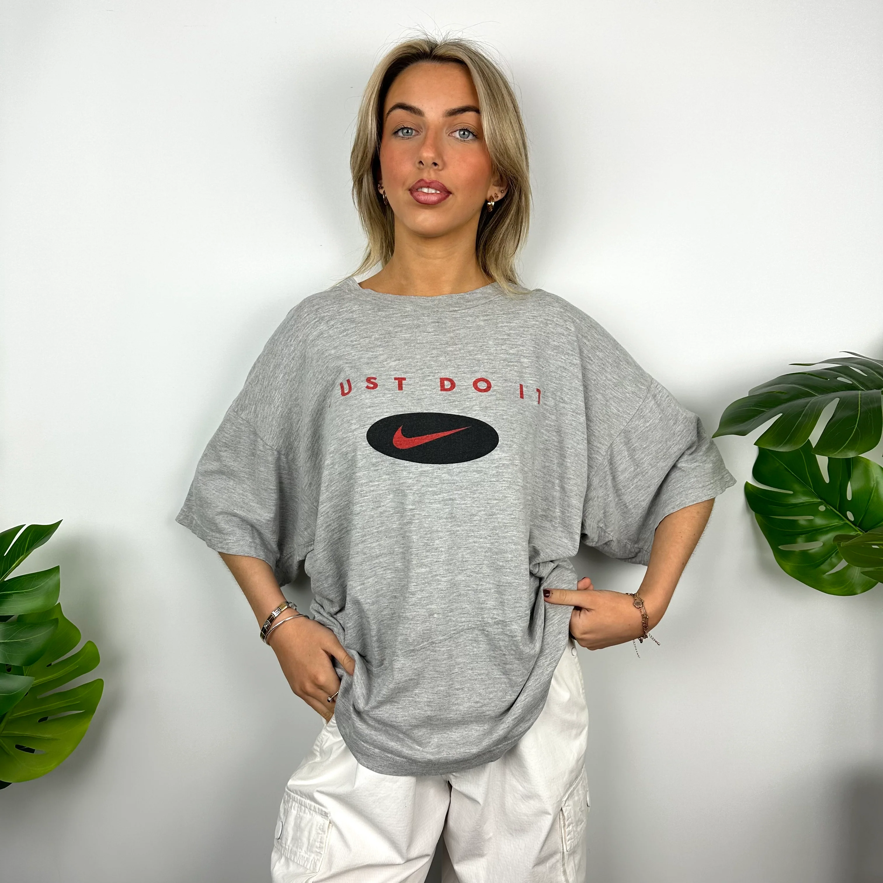 Nike Just Do It Grey Spell Out T Shirt (XL)