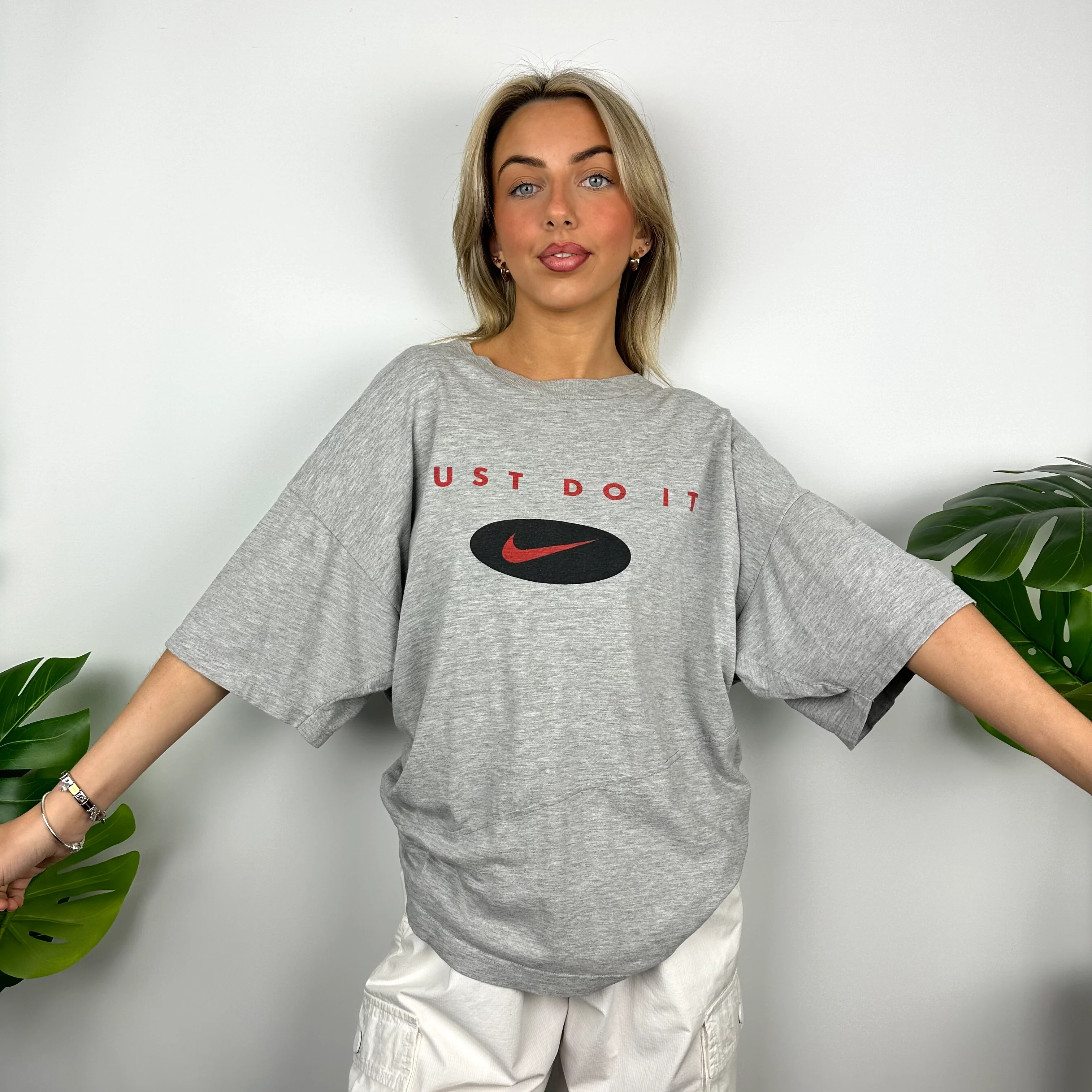 Nike Just Do It Grey Spell Out T Shirt (XL) - Image 2