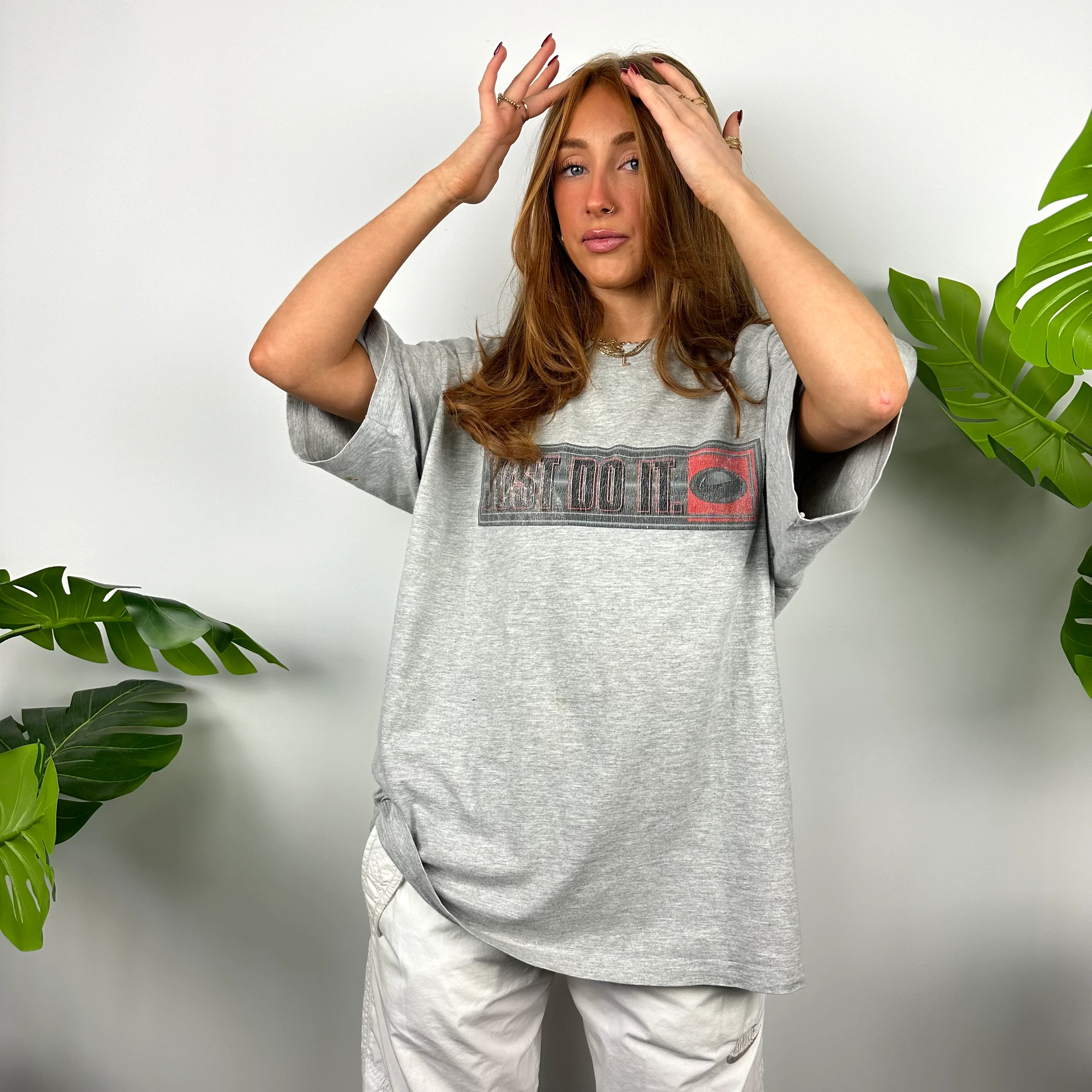 Nike Just Do It Grey Spell Out T Shirt (L) - Image 3