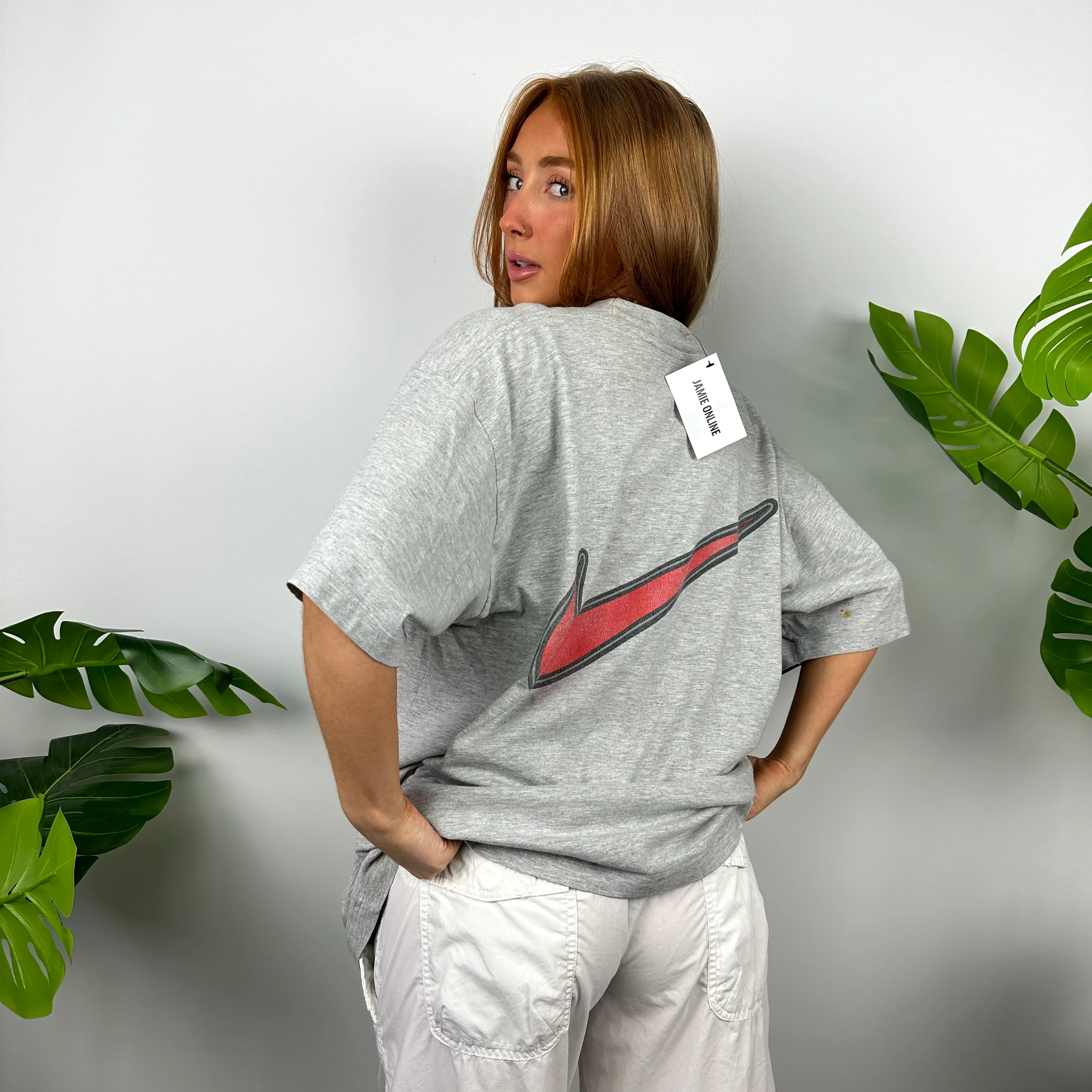 Nike Just Do It Grey Spell Out T Shirt (L) - Image 4