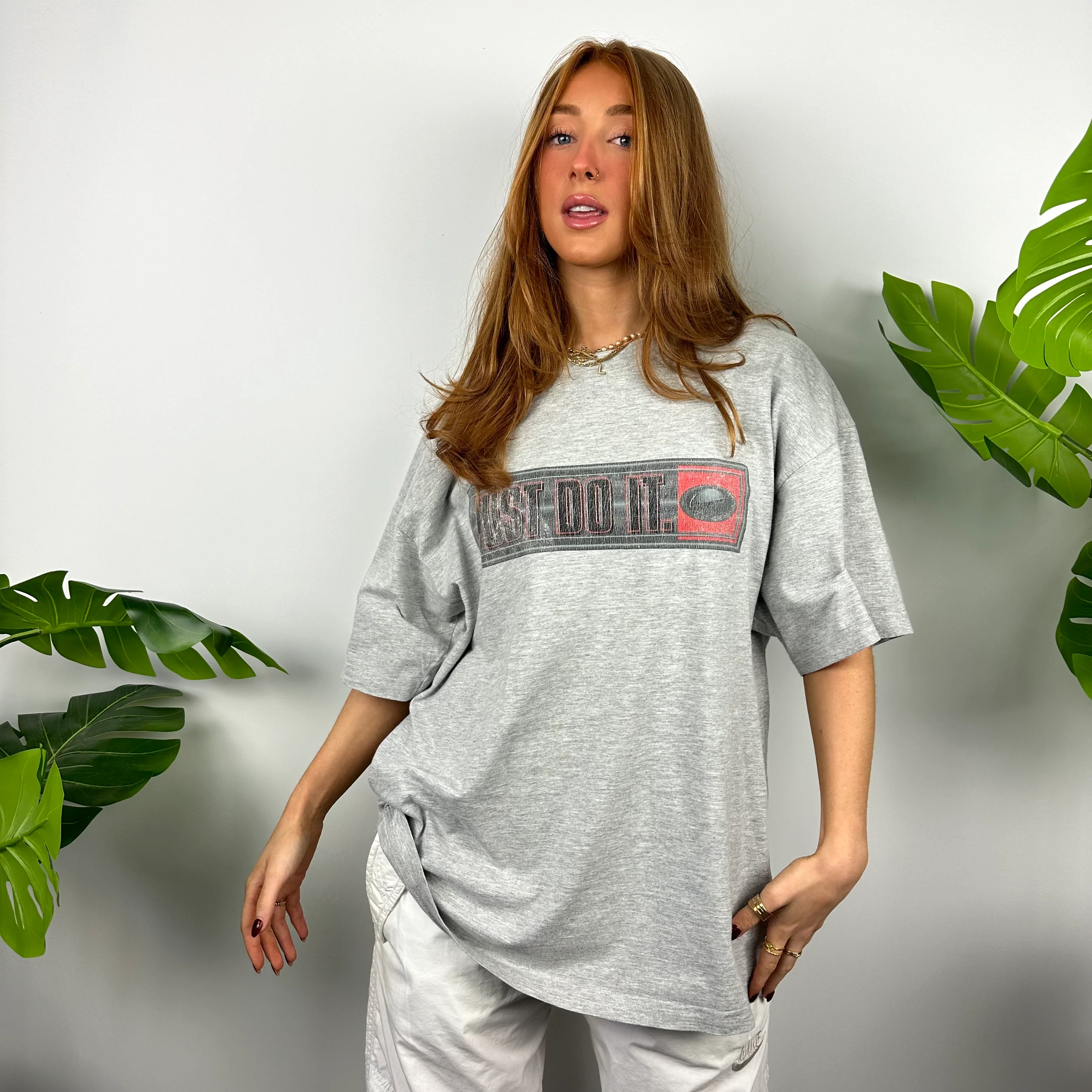 Nike Just Do It Grey Spell Out T Shirt (L) - Image 5