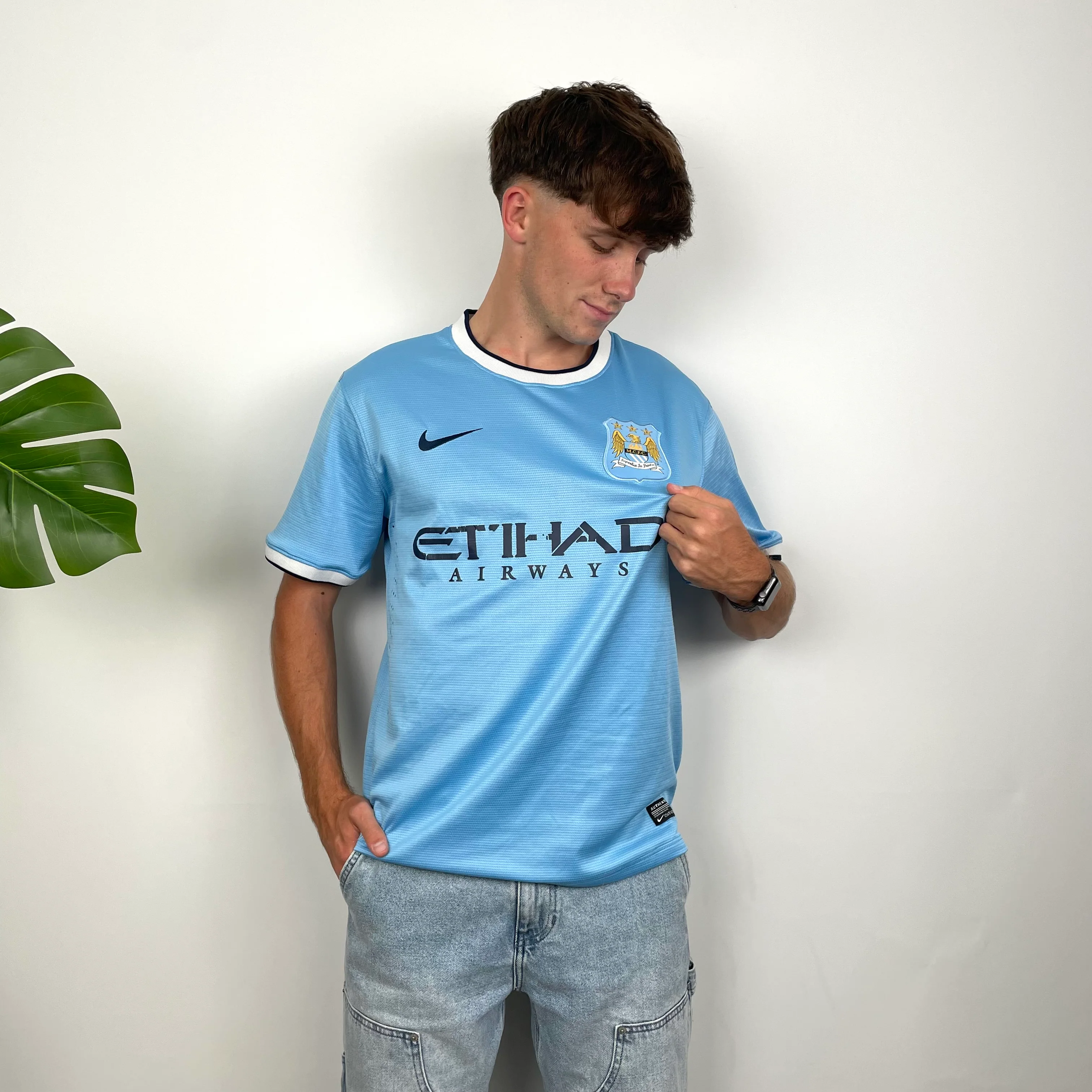 Nike Manchester City Home Jersey 2013-14 (M) - Image 6