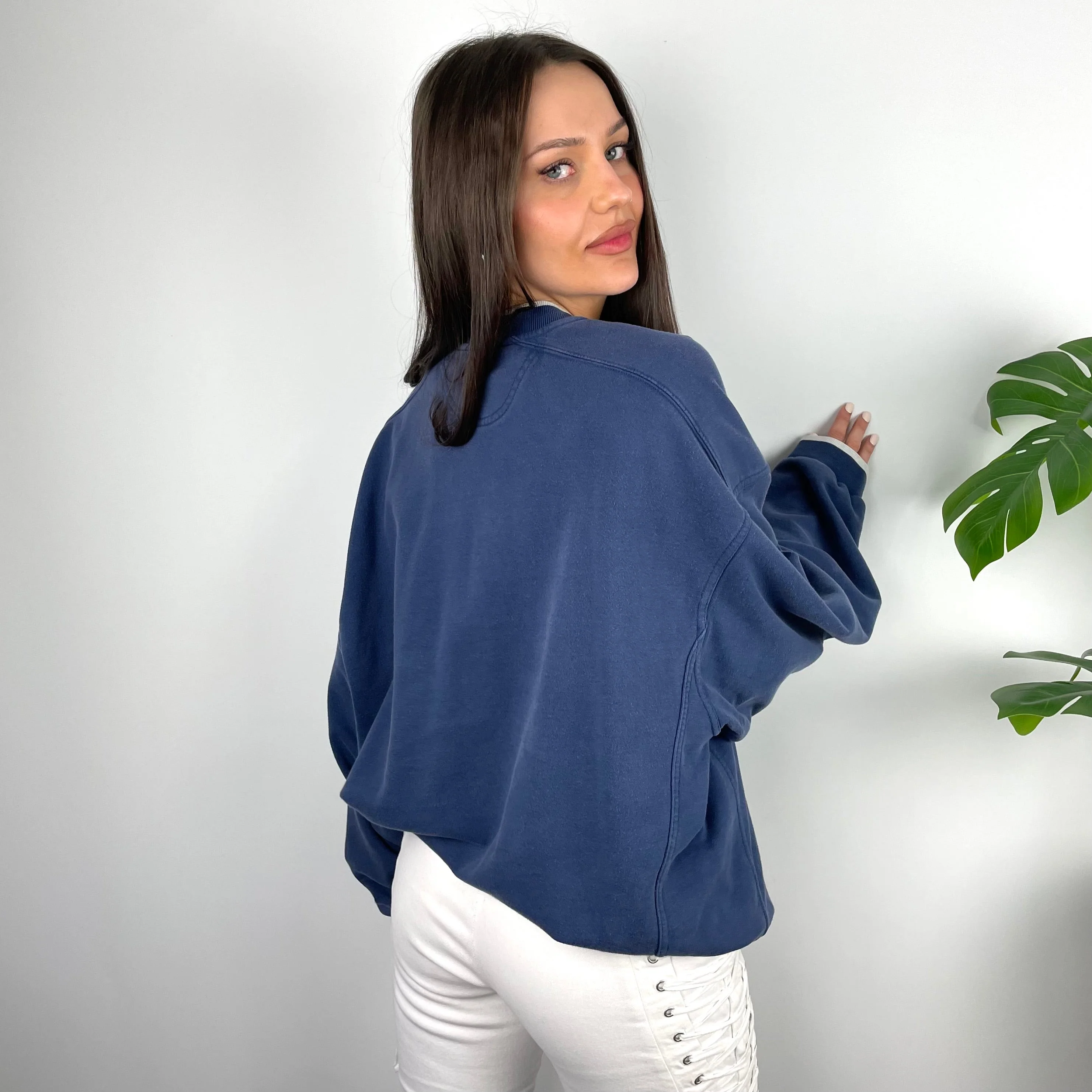 Nike Navy Embroidered Centre Swoosh Sweatshirt (M) - Image 4