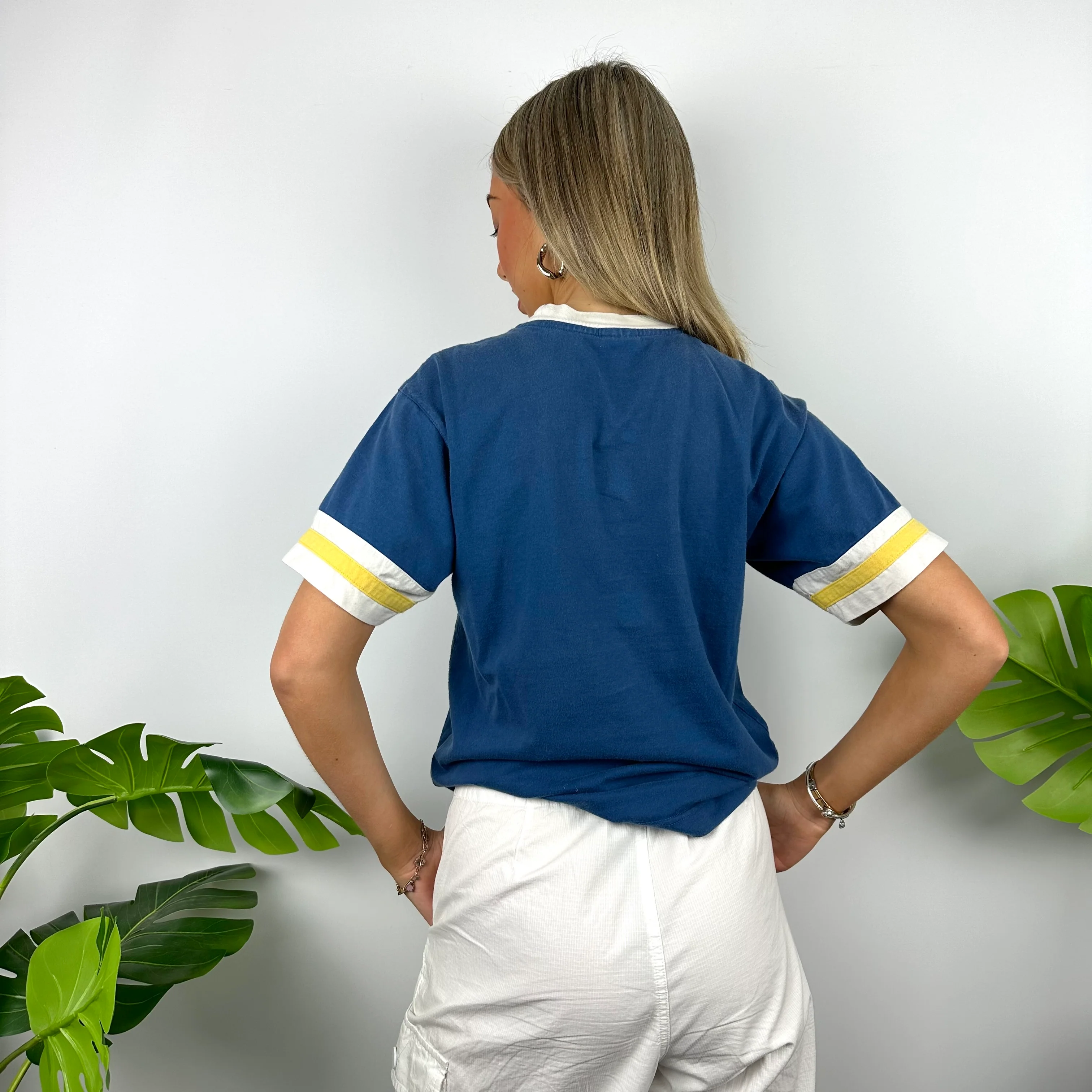 Nike Blue Embroidered Swoosh T Shirt (S) - Image 3