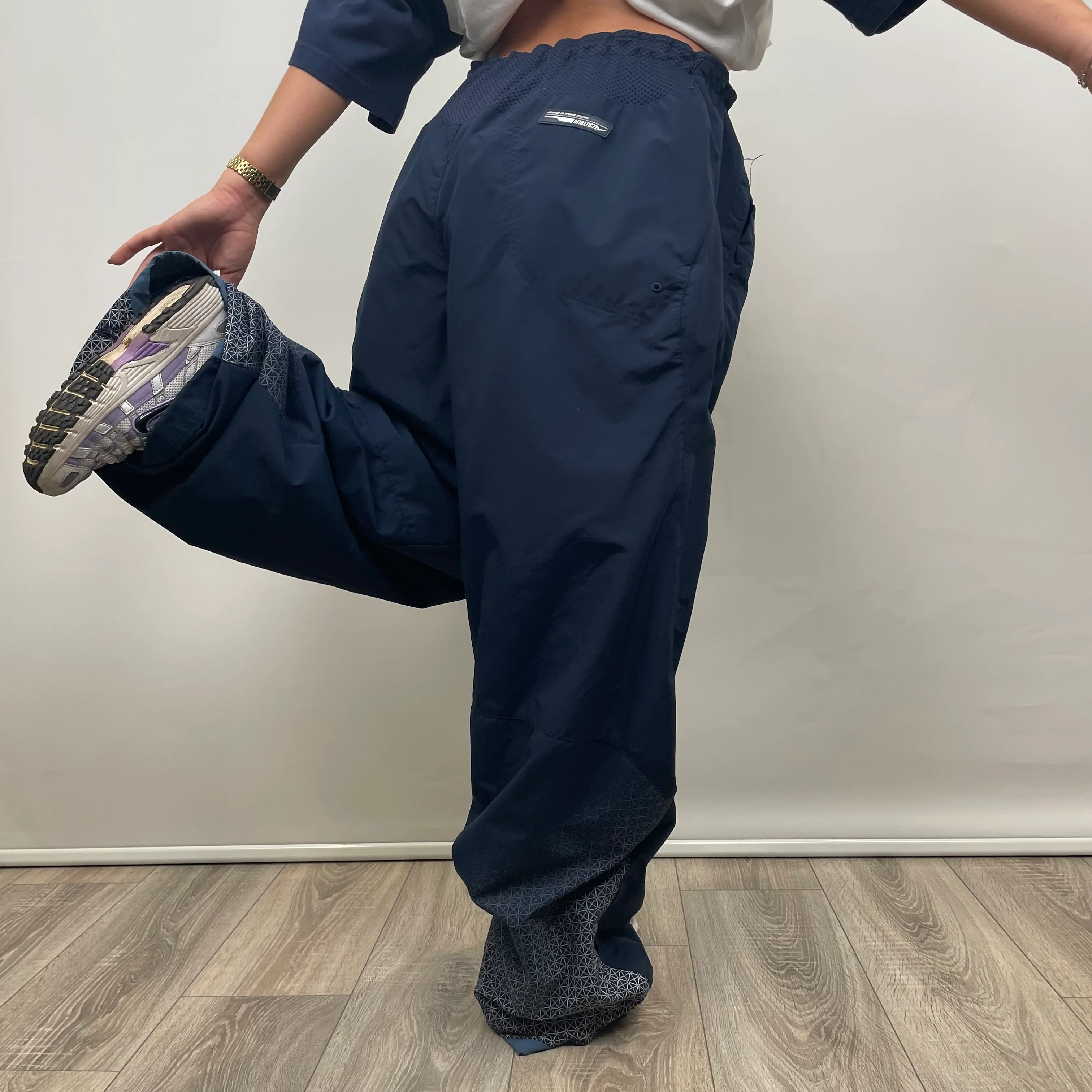 Nike Navy Embroidered Swoosh Track Pants (XXL) - Image 2