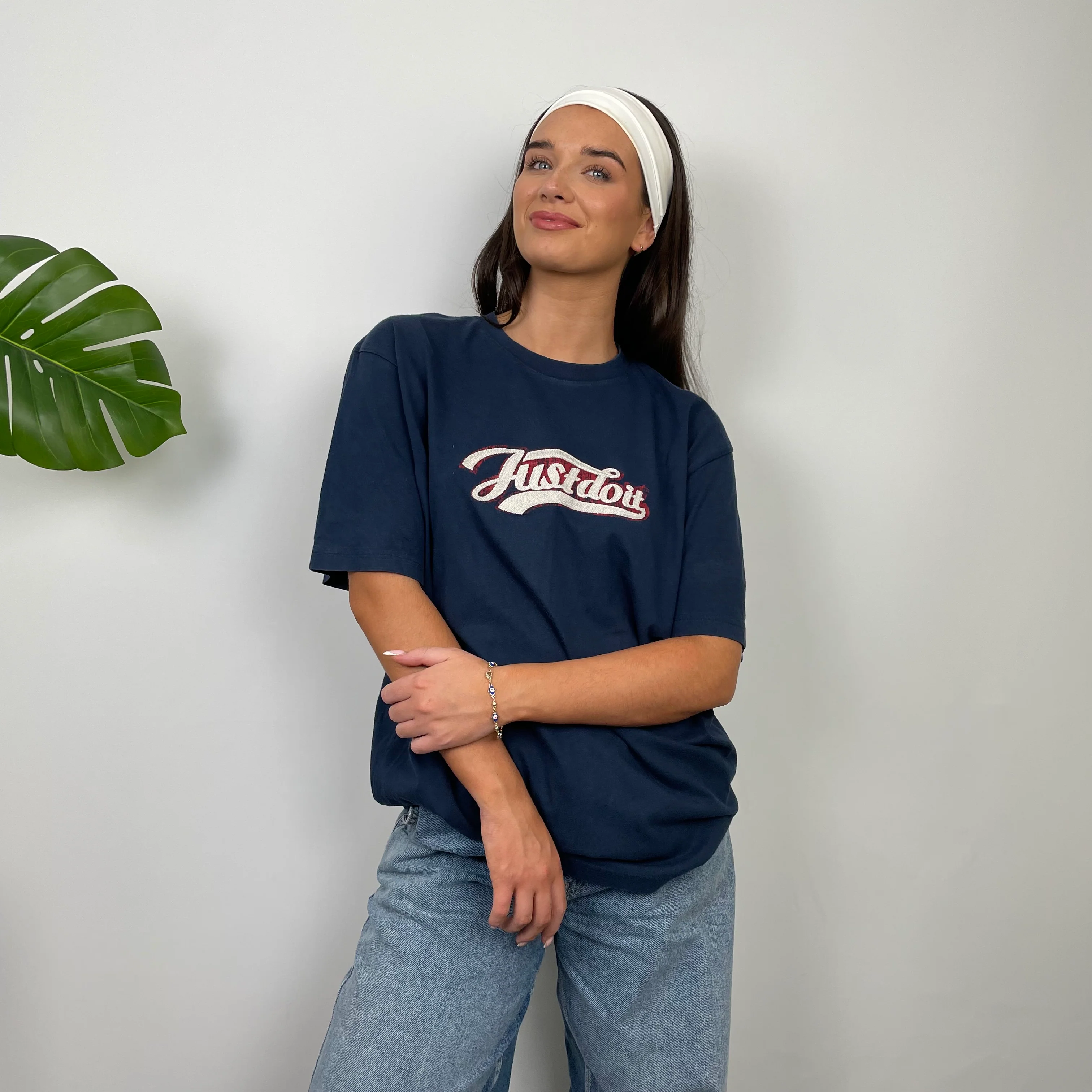 Nike Navy Spell Out T Shirt (L) - Image 11