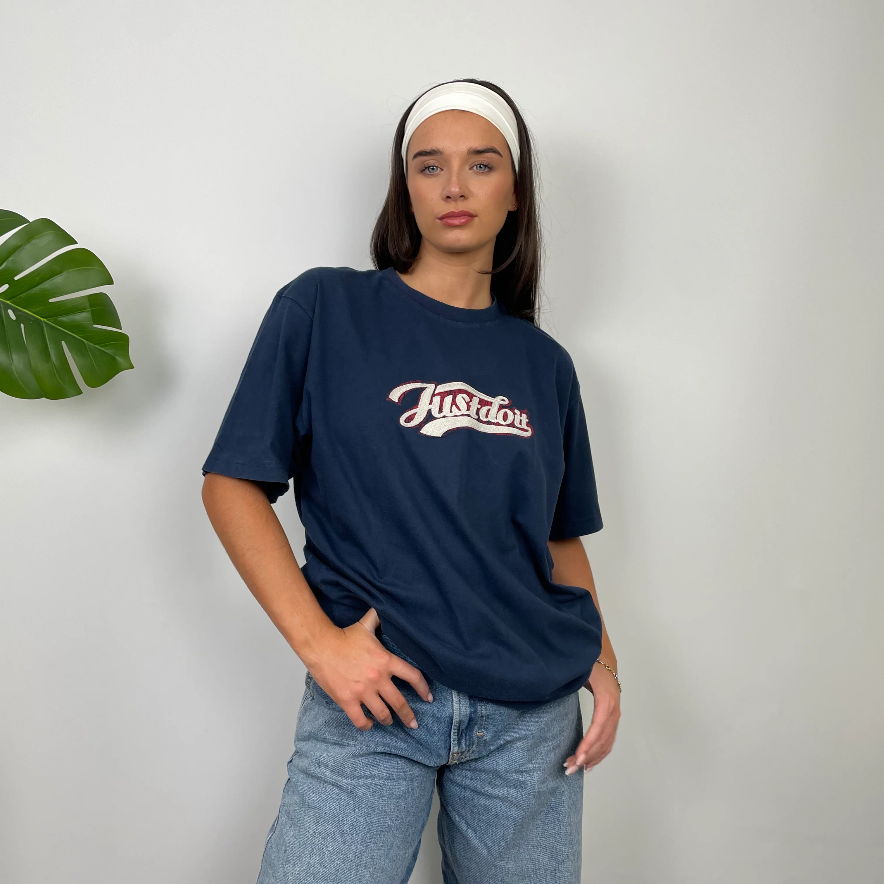 Nike Navy Spell Out T Shirt (L) - Image 4