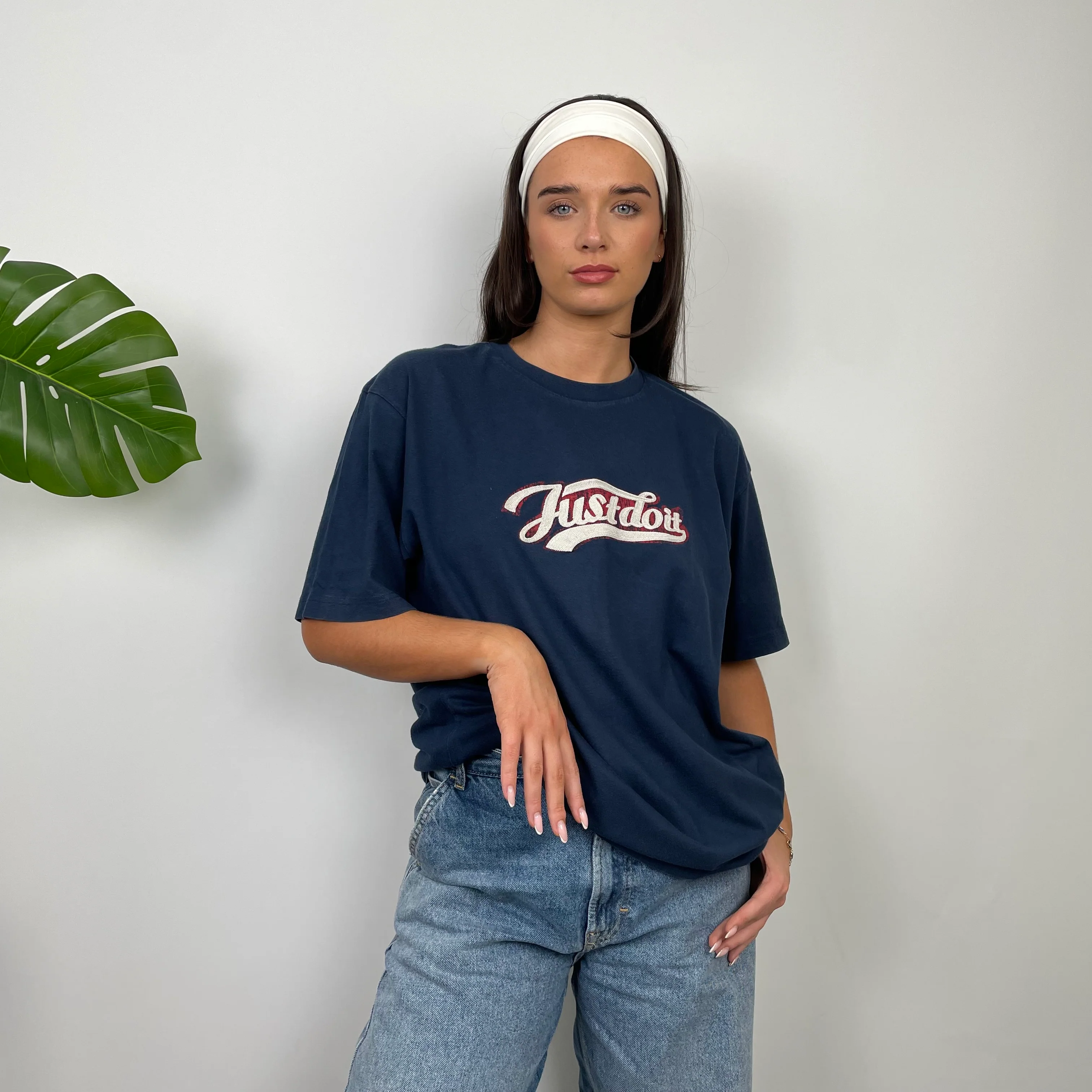 Nike Navy Spell Out T Shirt (L) - Image 6
