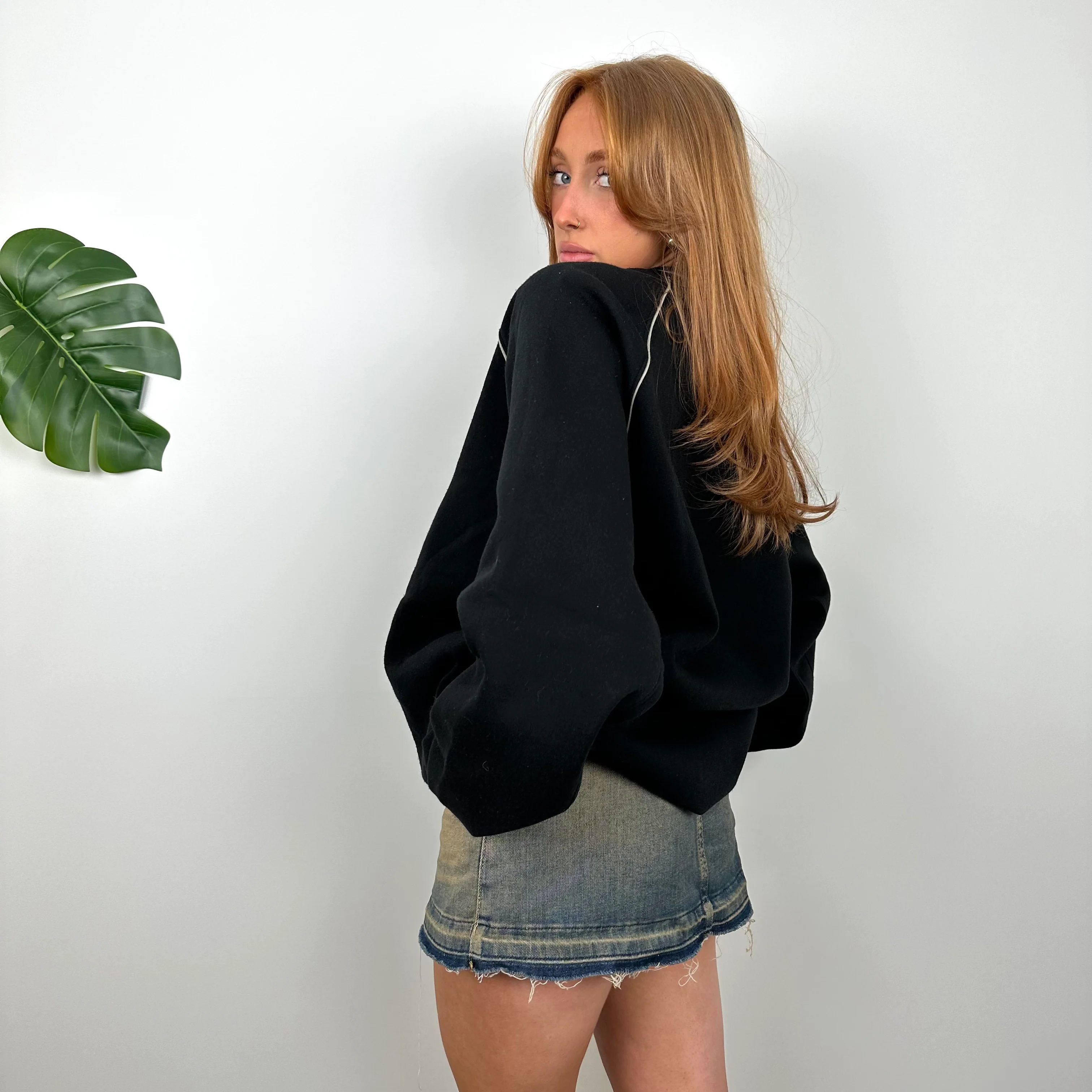 Nike RARE Black Embroidered Spell Out Sweatshirt (XL) - Image 5