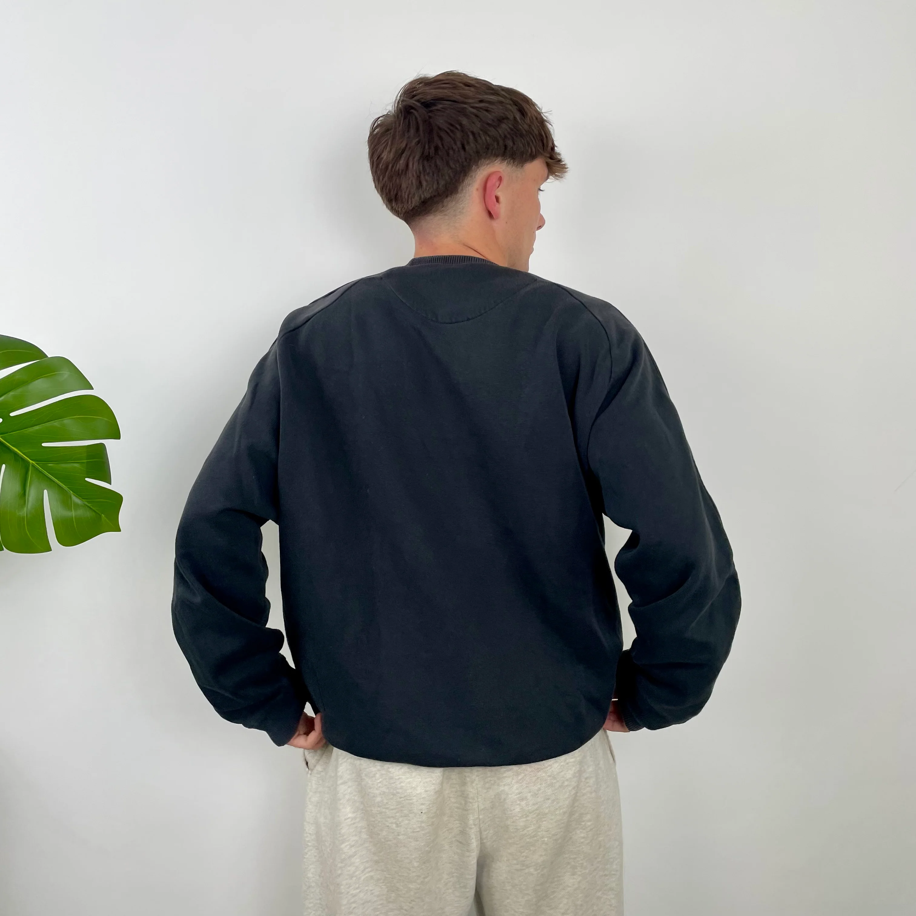 Nike RARE Black Embroidered Spell Out Sweatshirt (L) - Image 7