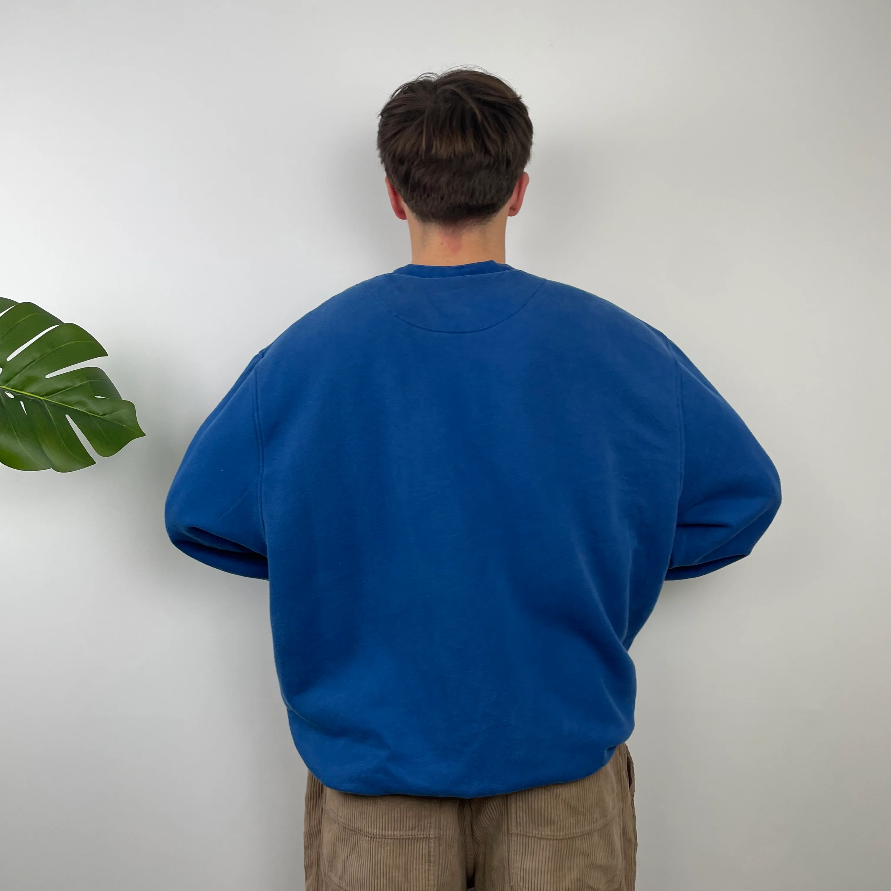 Nike RARE Blue Embroidered Swoosh Sweatshirt (XL) - Image 5