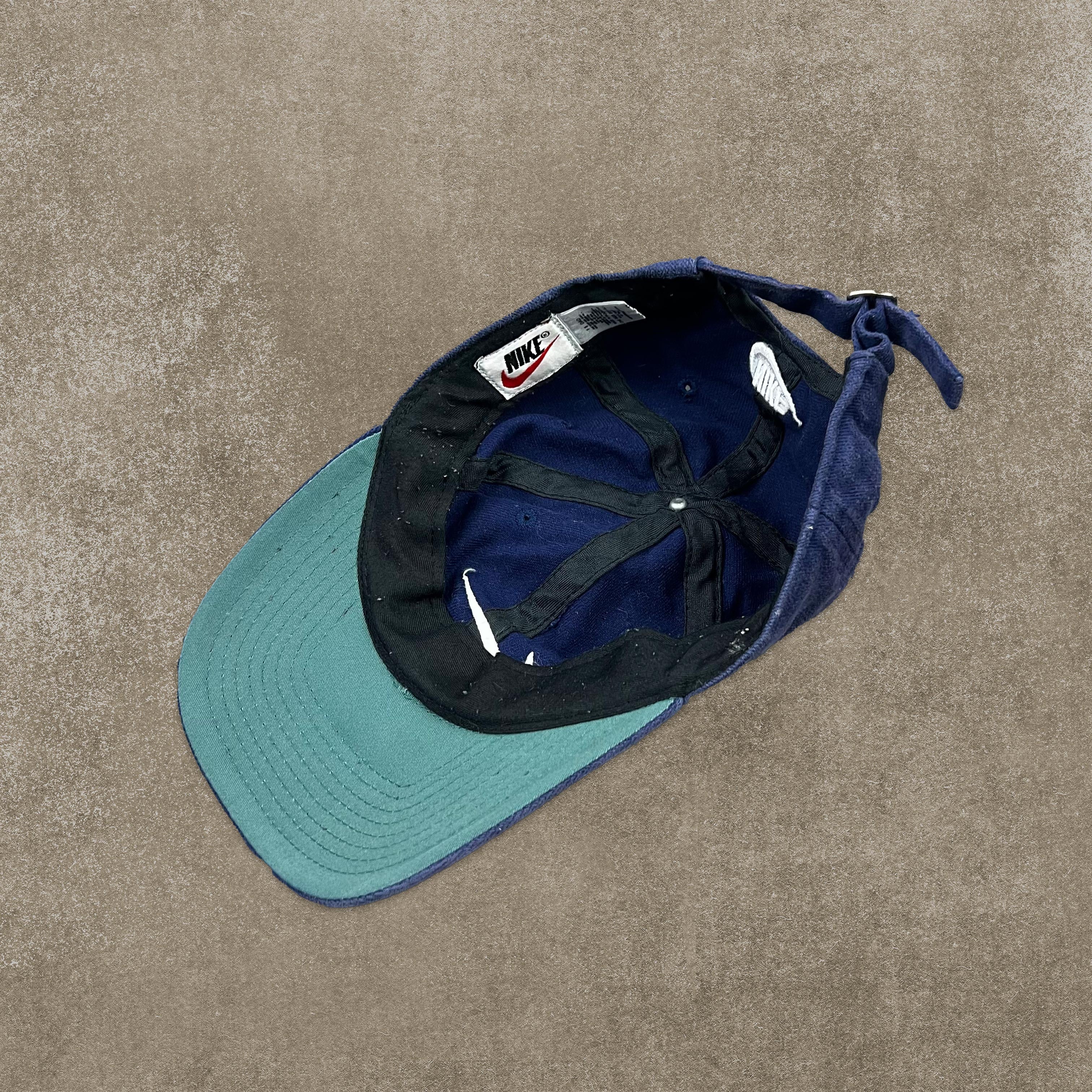 Nike RARE Navy Embroidered Spell Out Cap - Image 3
