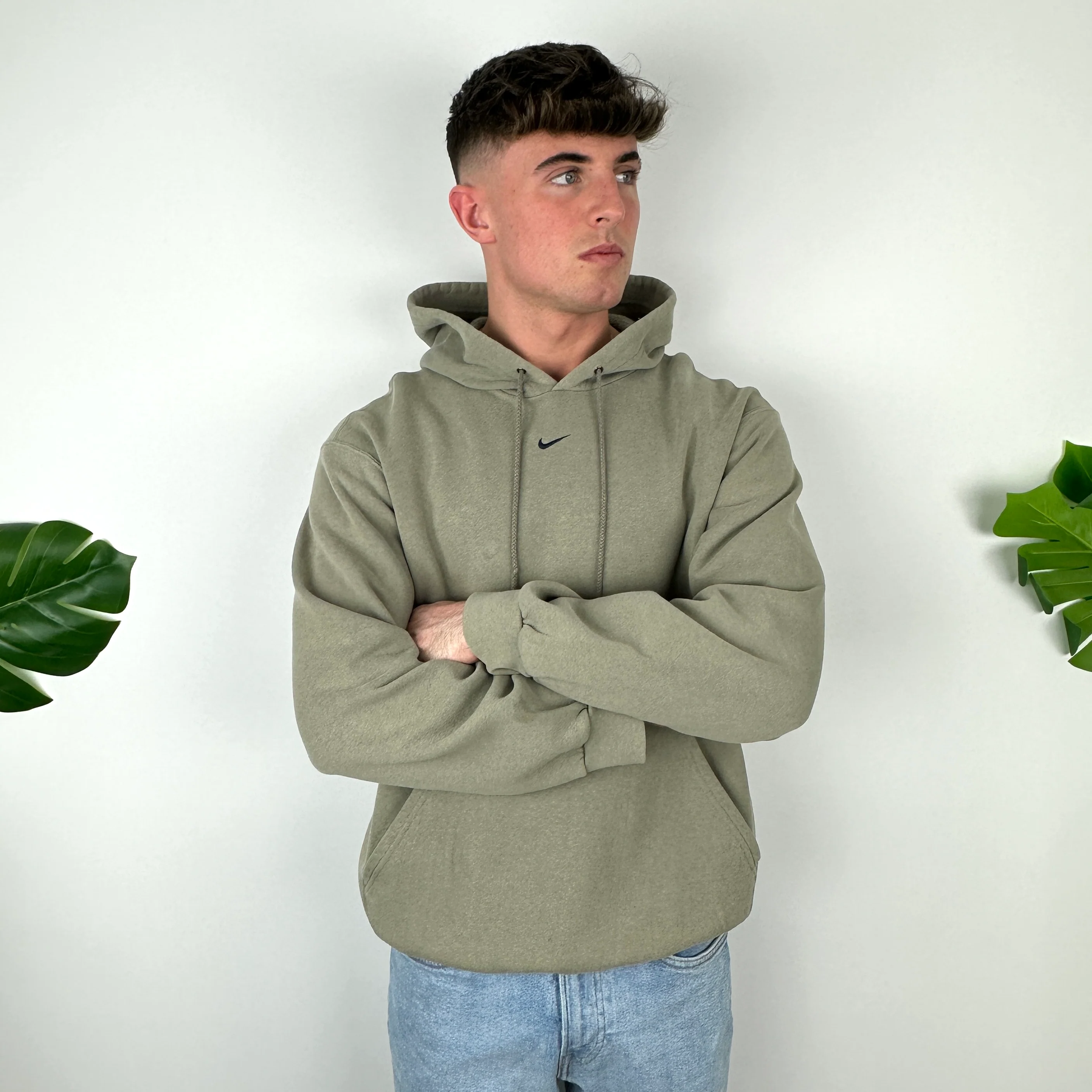 Nike RARE Travis Scott Green Embroidered Swoosh Hoodie (L) - Image 4