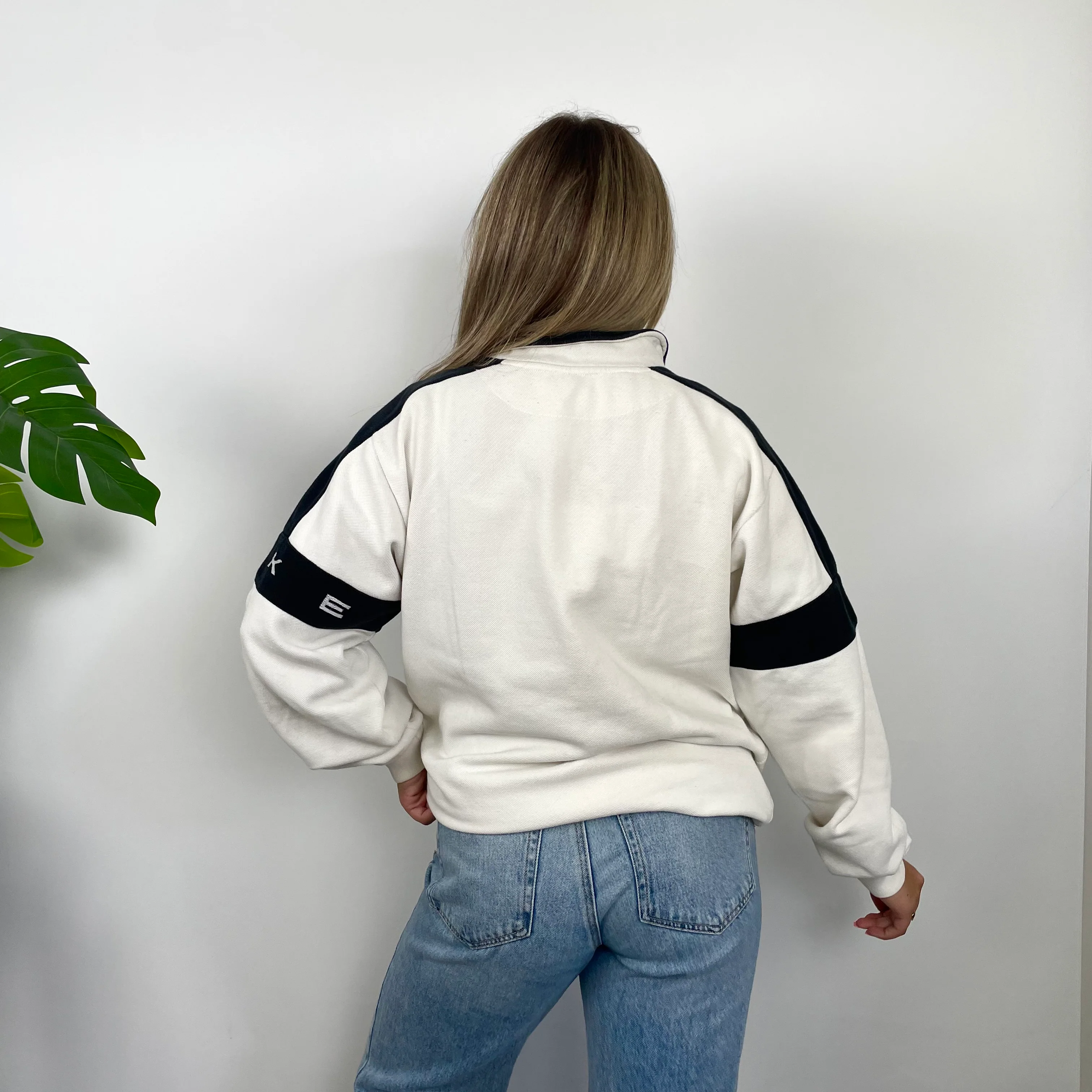 Nike RARE White Embroidered Spell Quarter Zip Sweatshirt (L) - Image 8