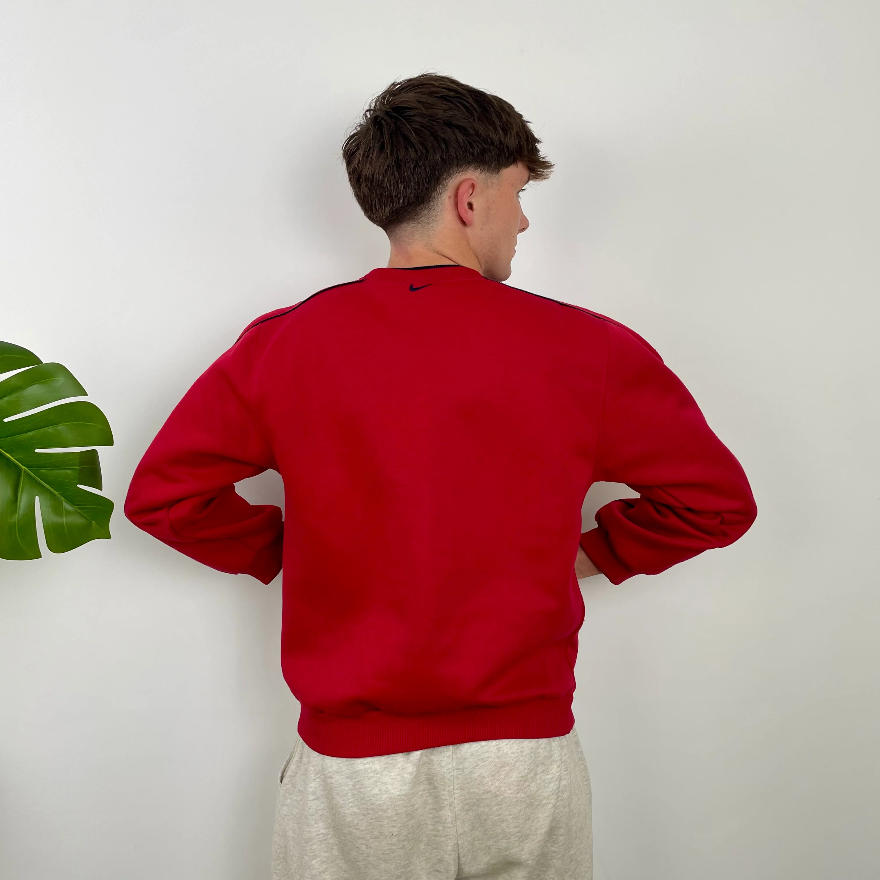 Nike Red Embroidered Spell Out Sweatshirt (S) - Image 7