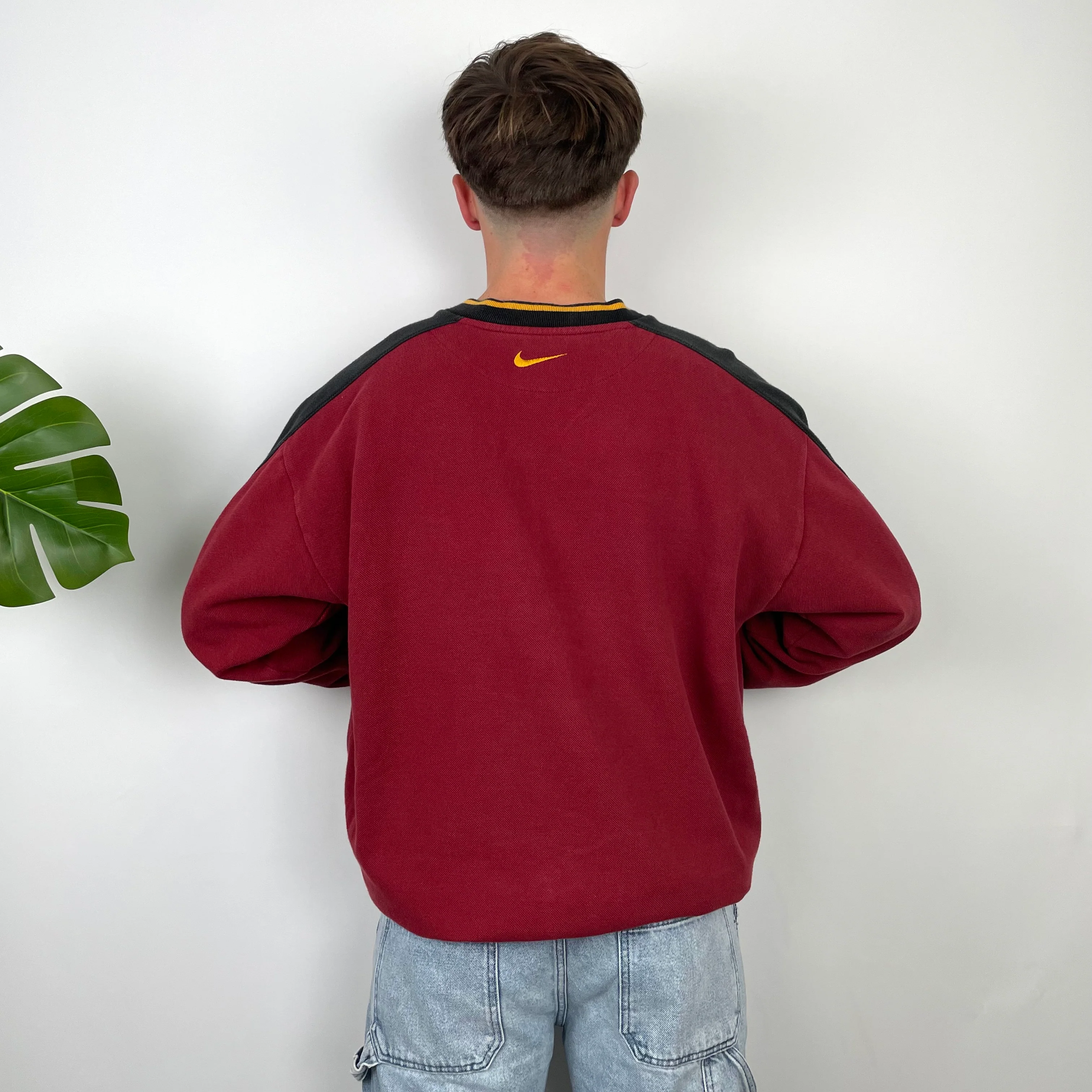 Nike Red Embroidered Swoosh Sweatshirt (XL) - Image 4