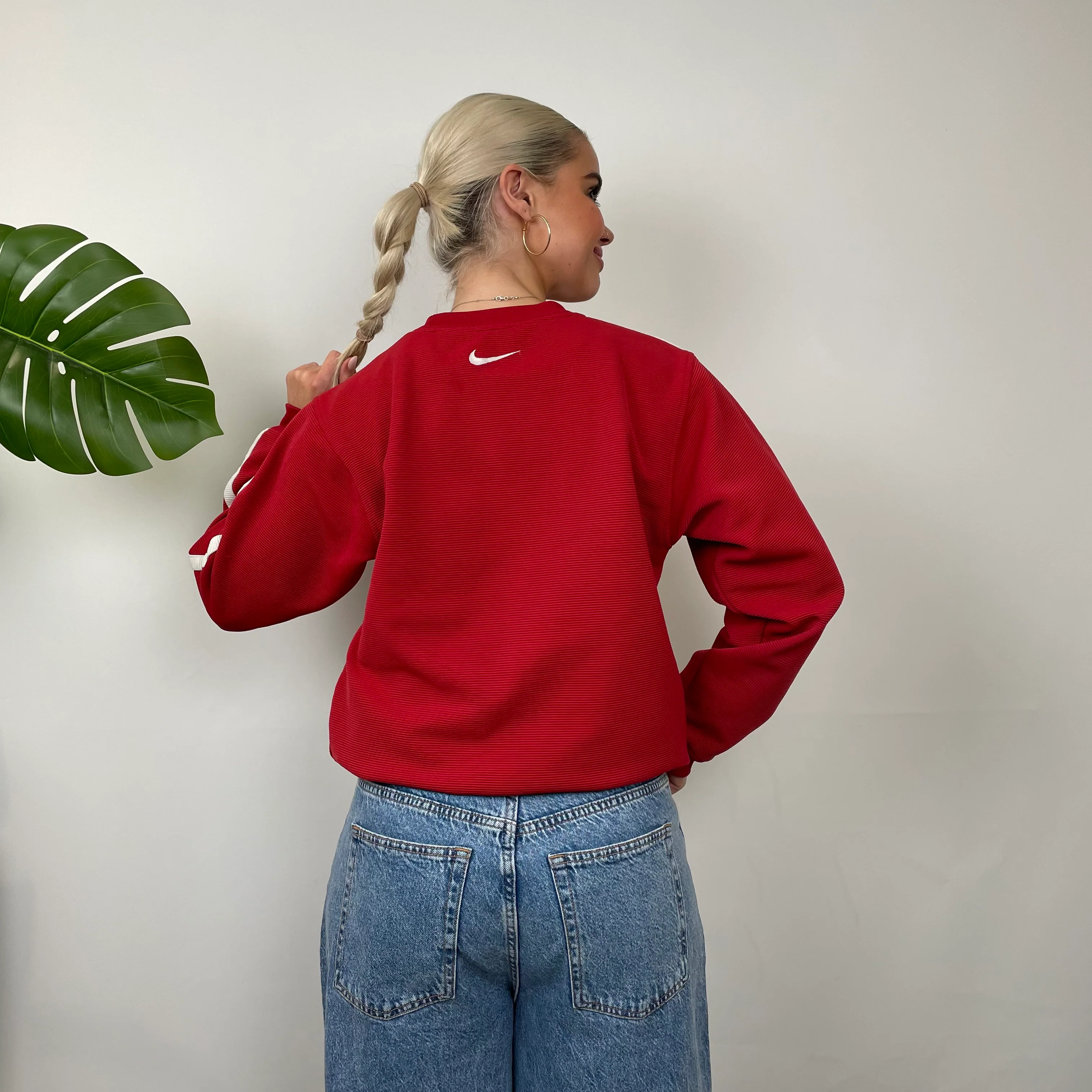 Nike Red Embroidered Swoosh Sweatshirt (S) - Image 6