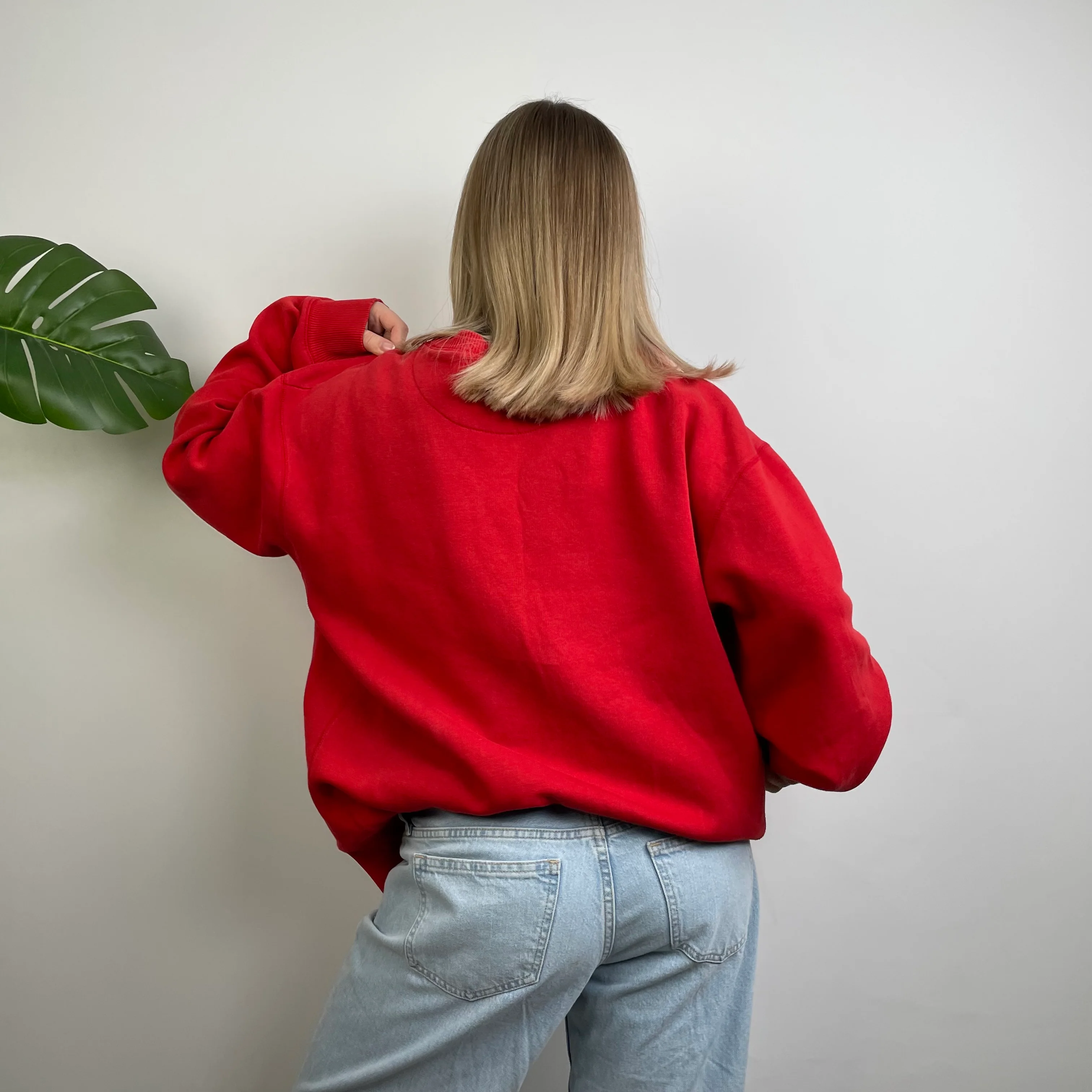 Nike Red Embroidered Swoosh Sweatshirt (XL) - Image 12
