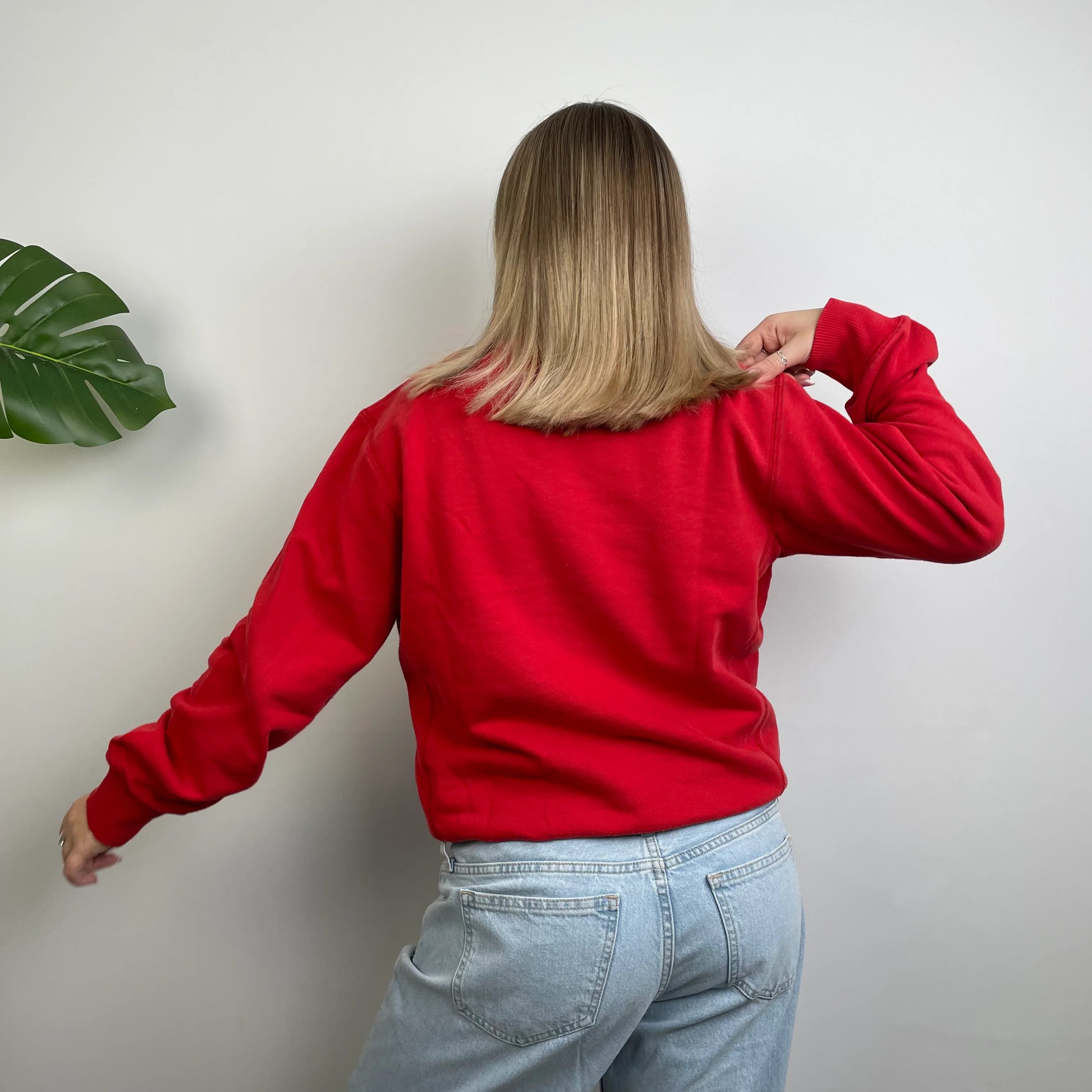 Nike Red Embroidered Swoosh Sweatshirt (XL) - Image 13