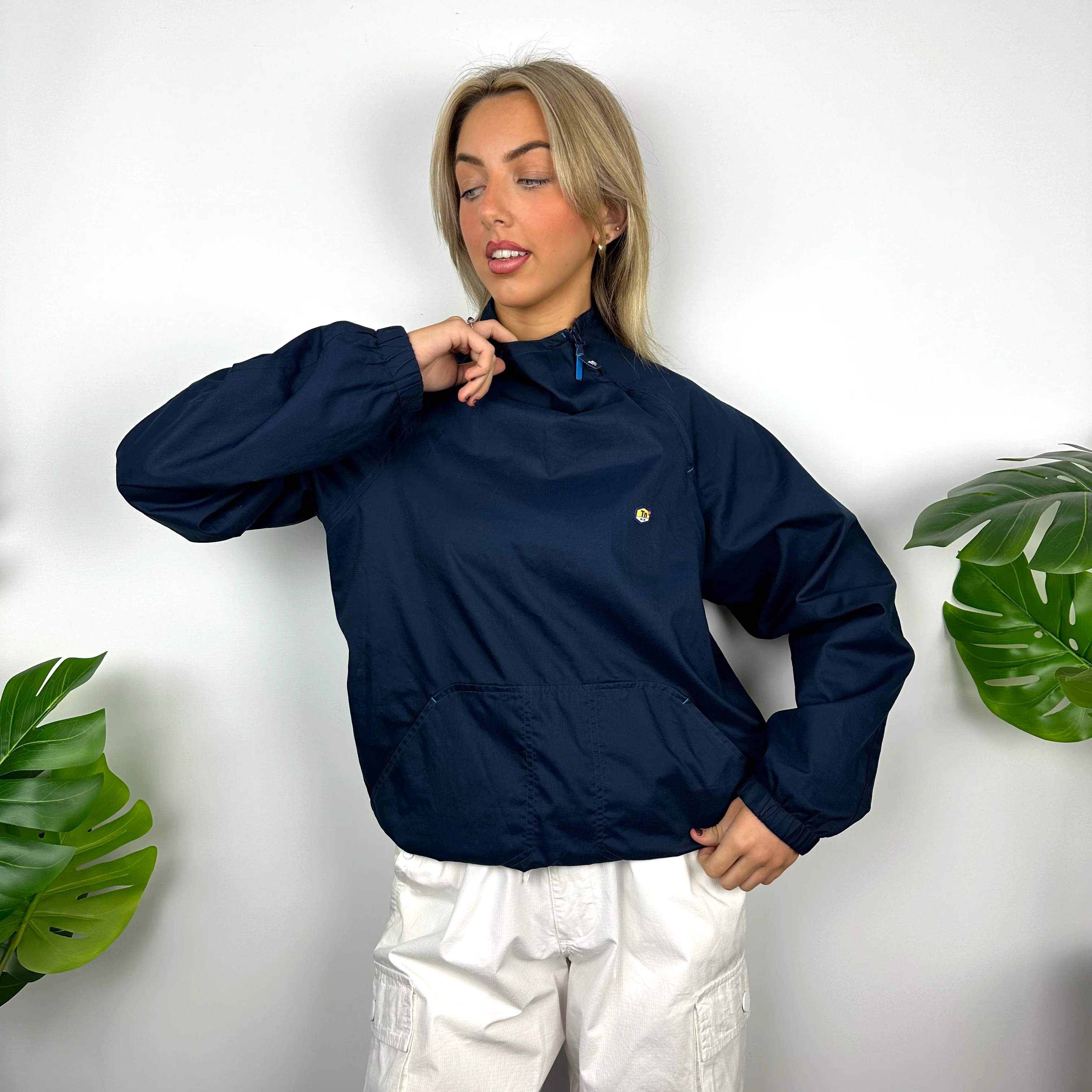 Nike TN Air Navy Embroidered Spell Out Jacket (S) - Image 3