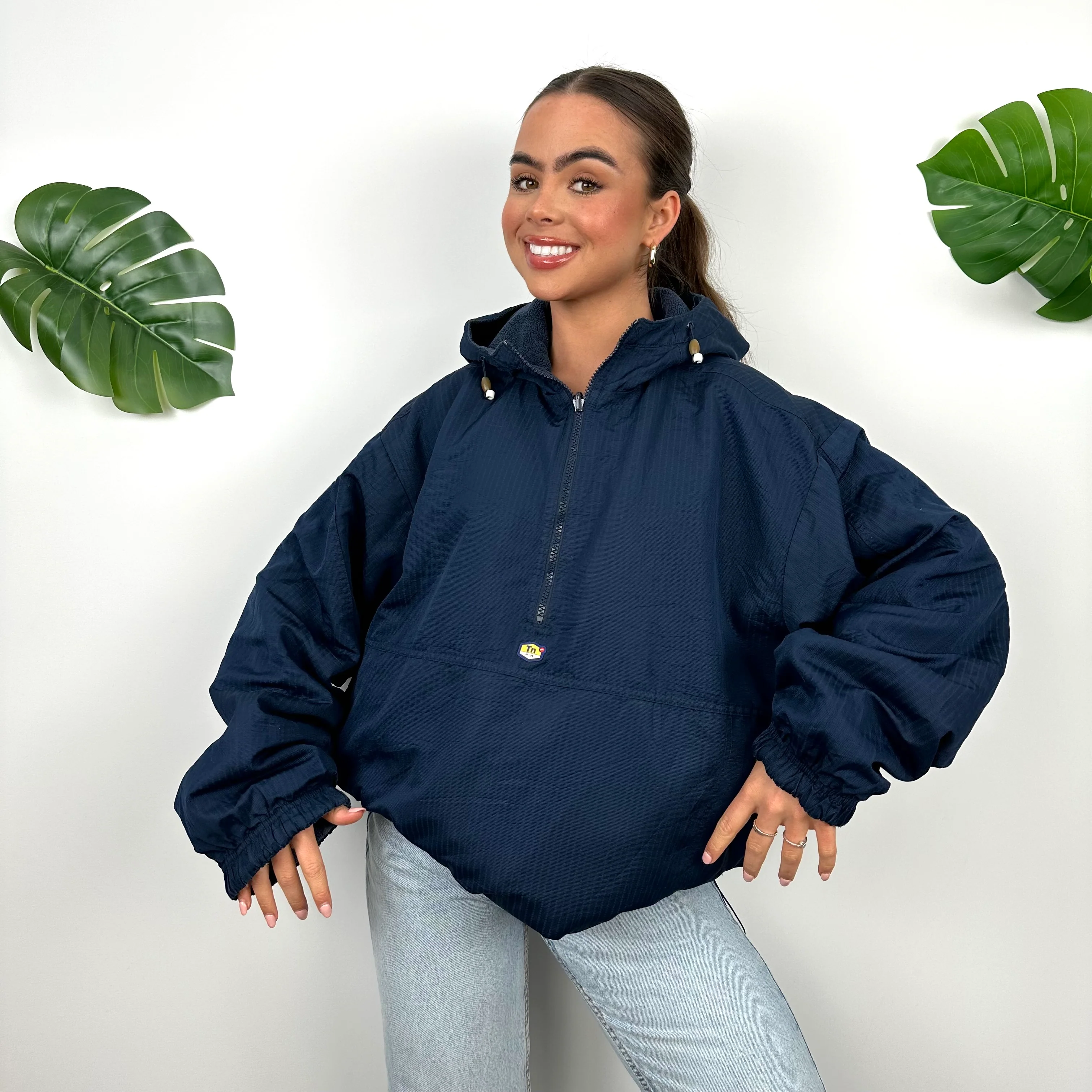 Nike TN Air RARE Reversible Fleece Windbreaker Quarter Zip Jacket (L) - Image 3
