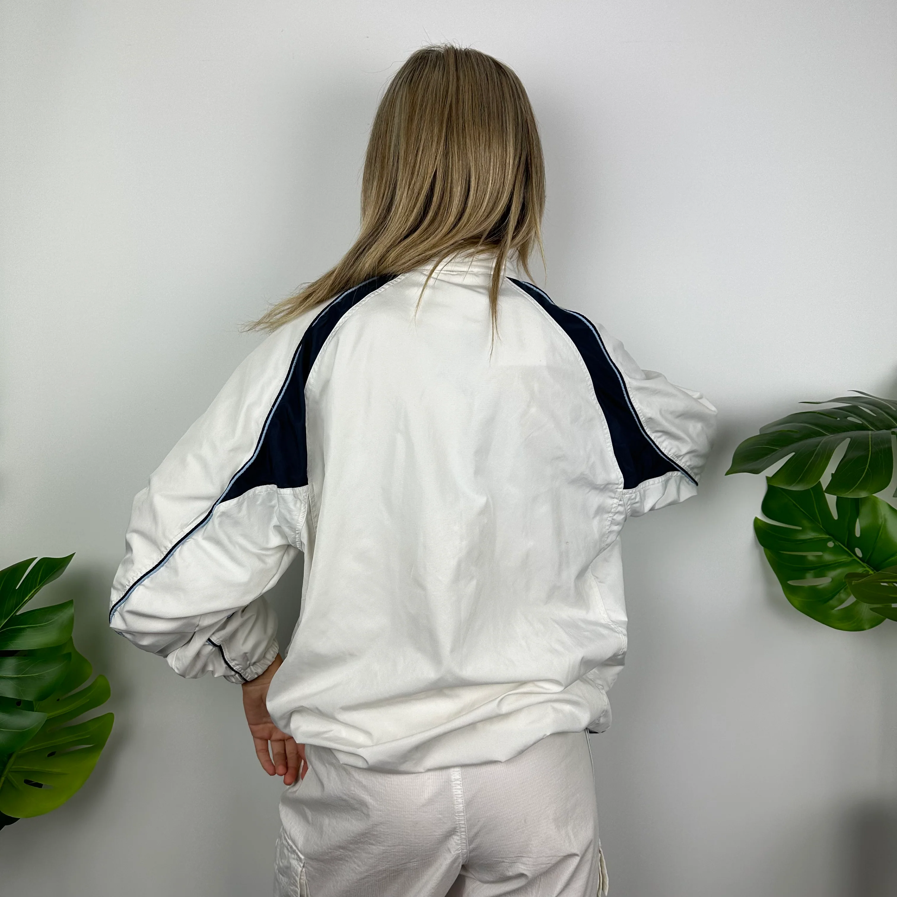 Nike TN Air White Embroidered Spell Out Zip Up Jacket (XXL) - Image 4