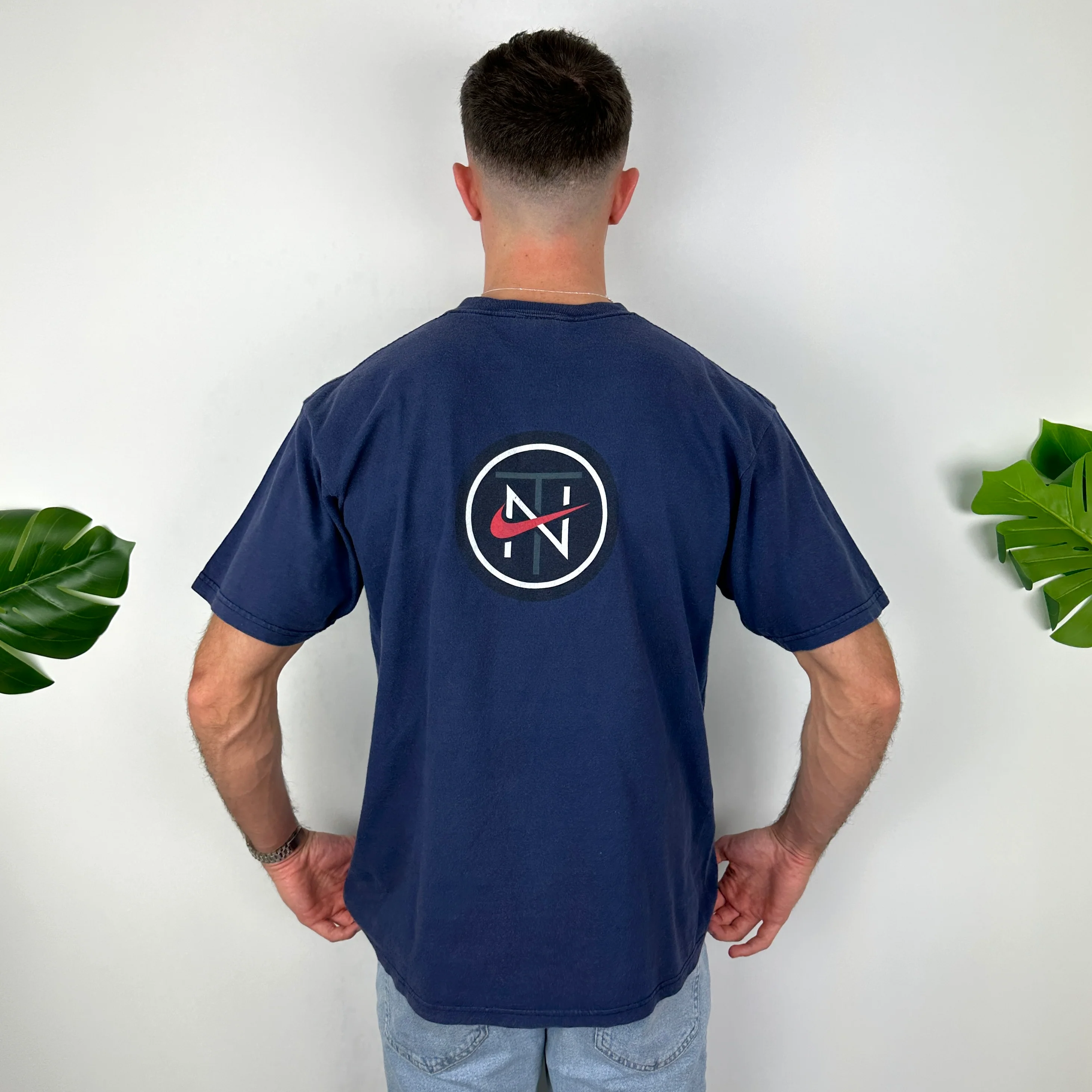 Nike Town San Francisco Navy Spell Out T Shirt (M) - Image 3