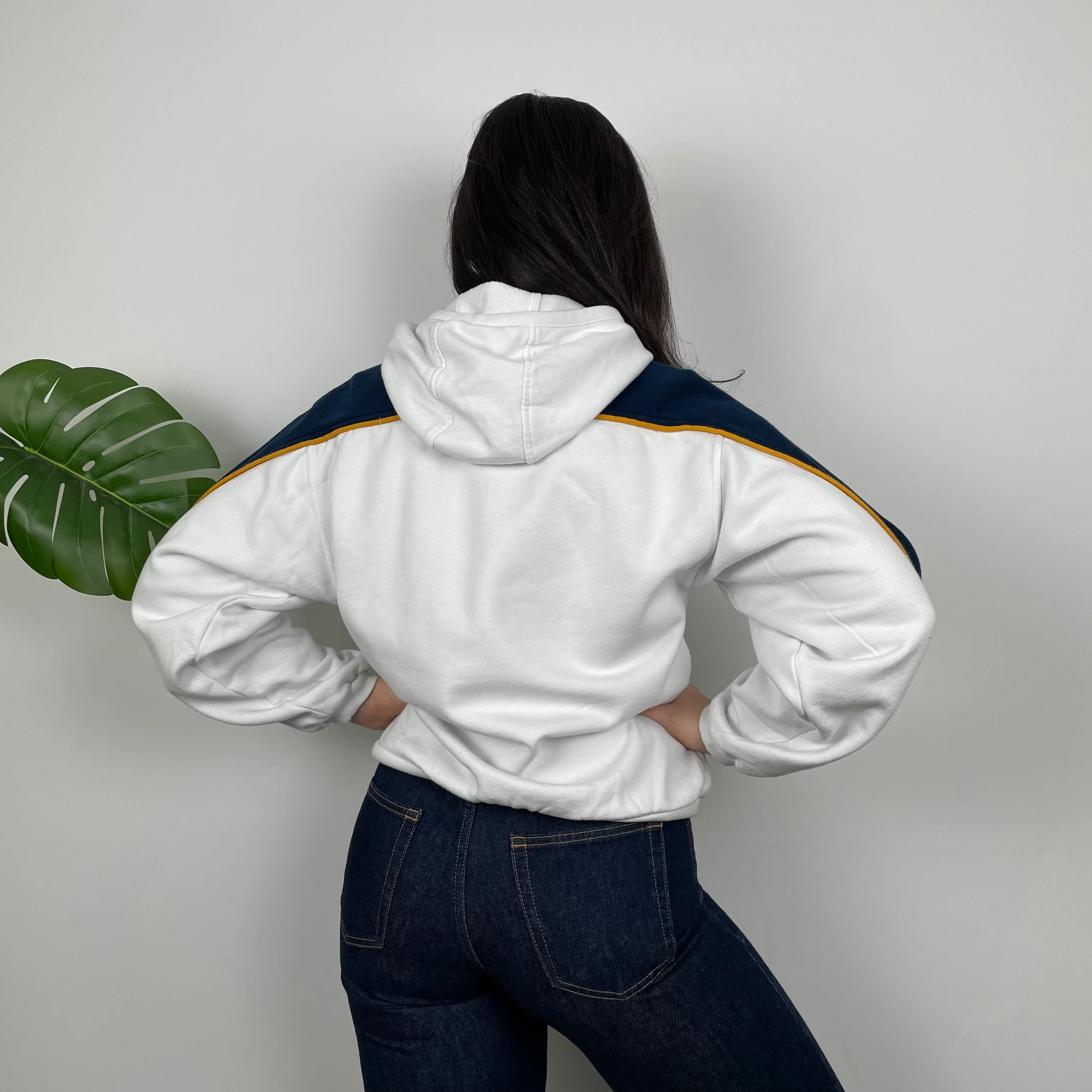 Nike White Embroidered Swoosh Hoodie (XS) - Image 8