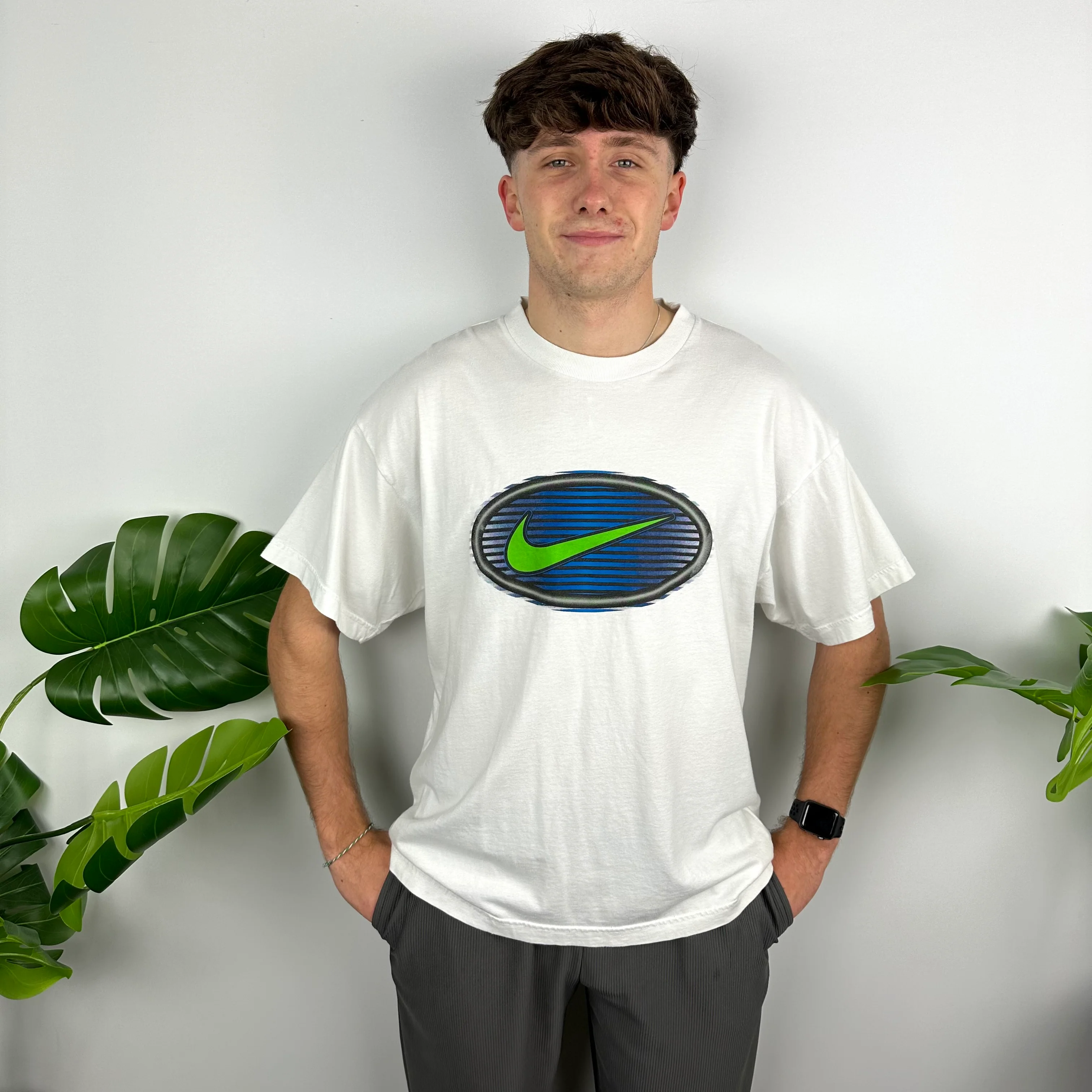 Nike White Swoosh T Shirt (L) - Image 7