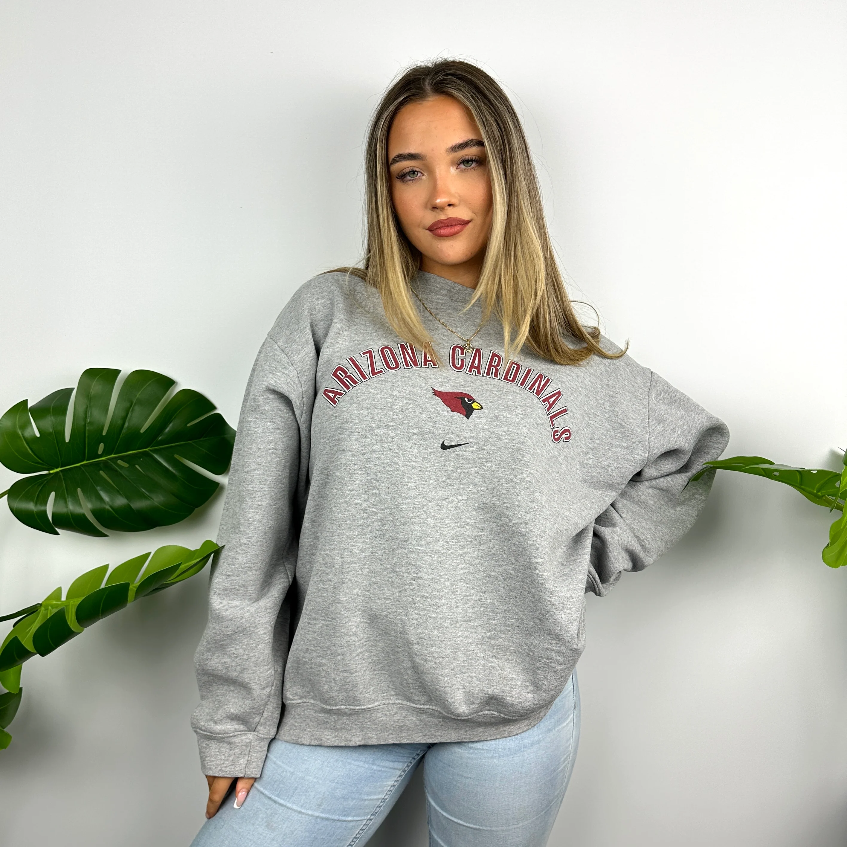 Nike x Arizona Cardinals Grey Spell Out Sweatshirt (XXL) - Image 8