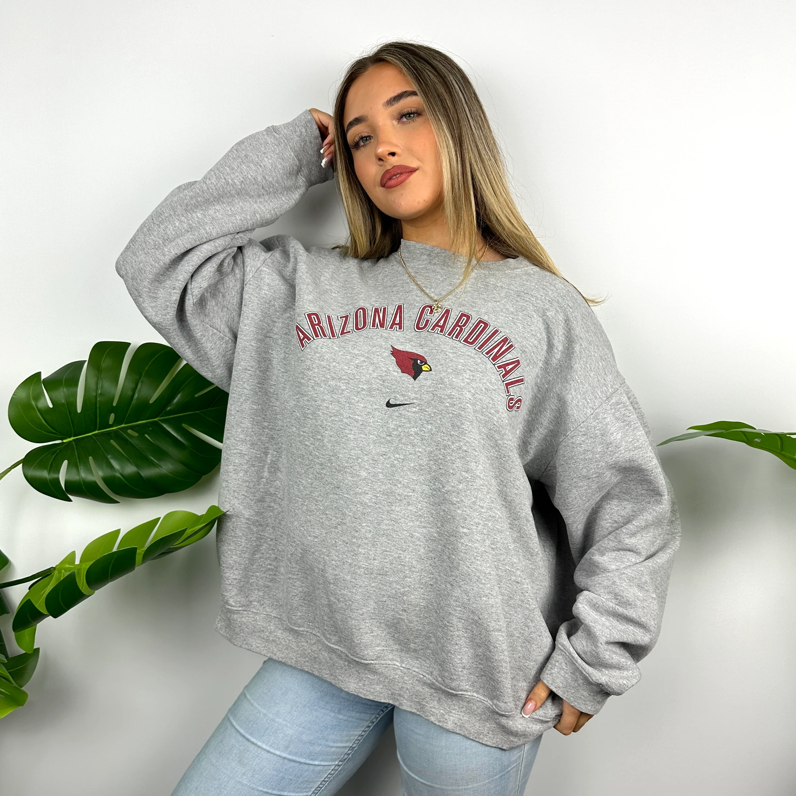 Nike x Arizona Cardinals Grey Spell Out Sweatshirt (XXL) - Image 9