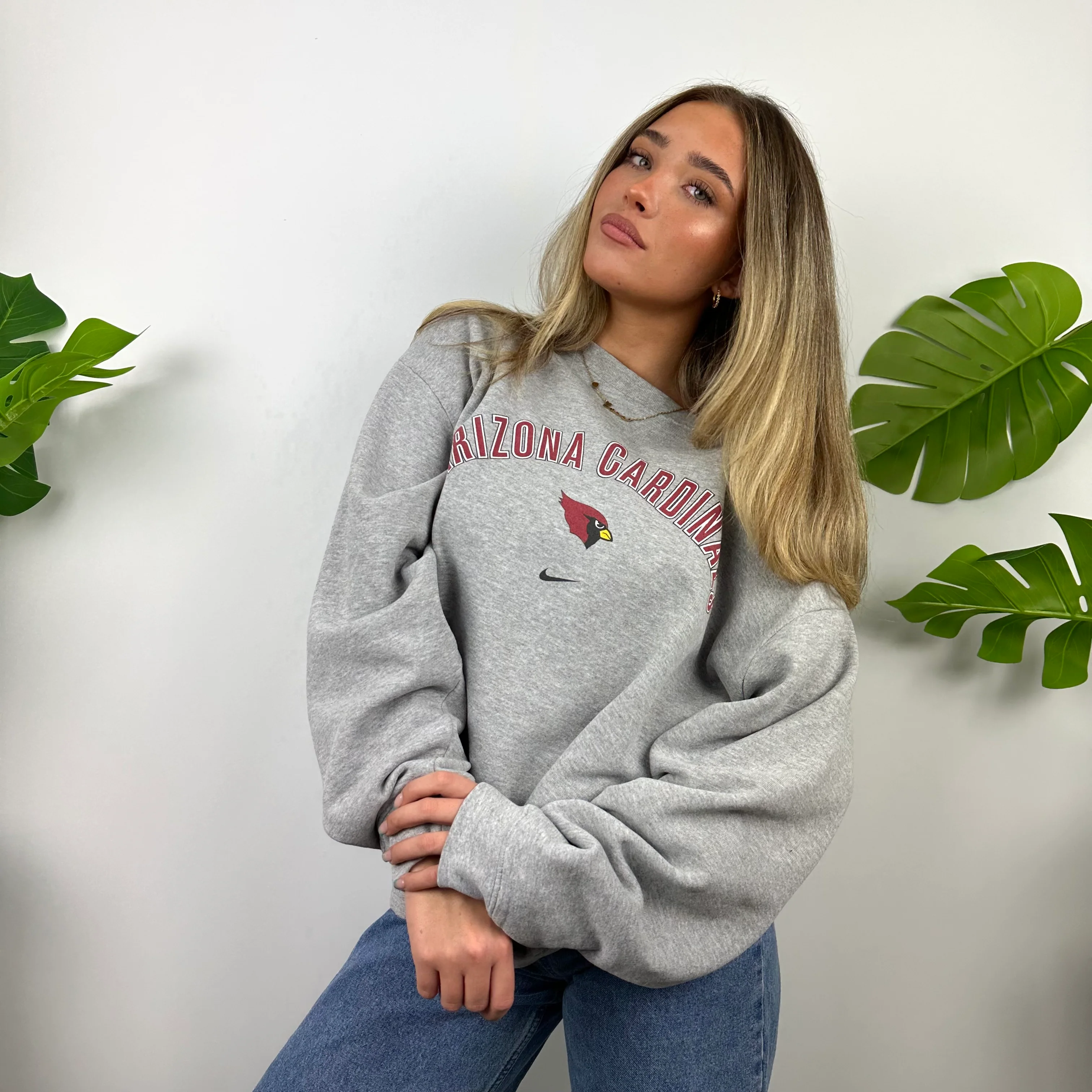 Nike x Arizona Cardinals Grey Spell Out Sweatshirt (XXL) - Image 3