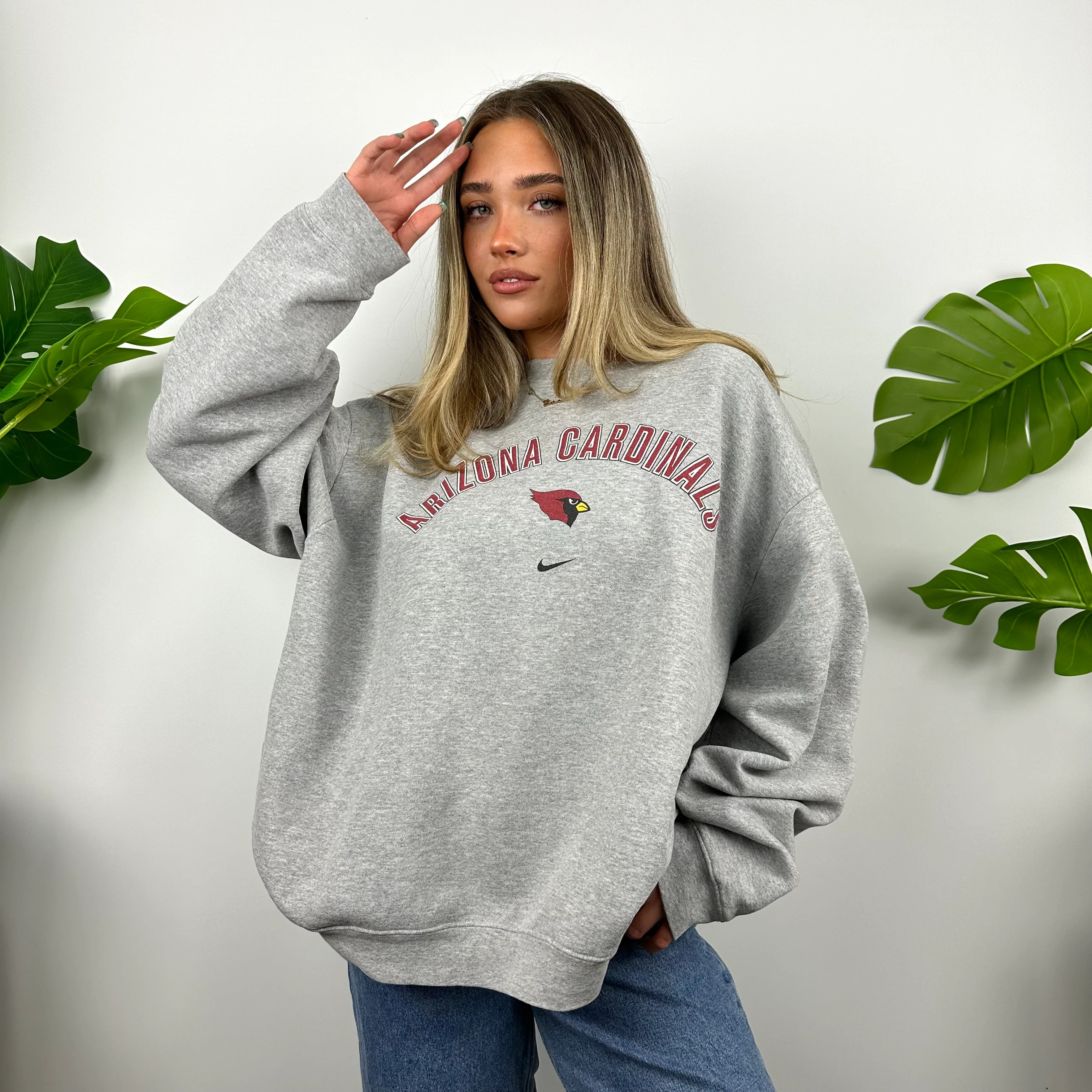 Nike x Arizona Cardinals Grey Spell Out Sweatshirt (XXL) - Image 7