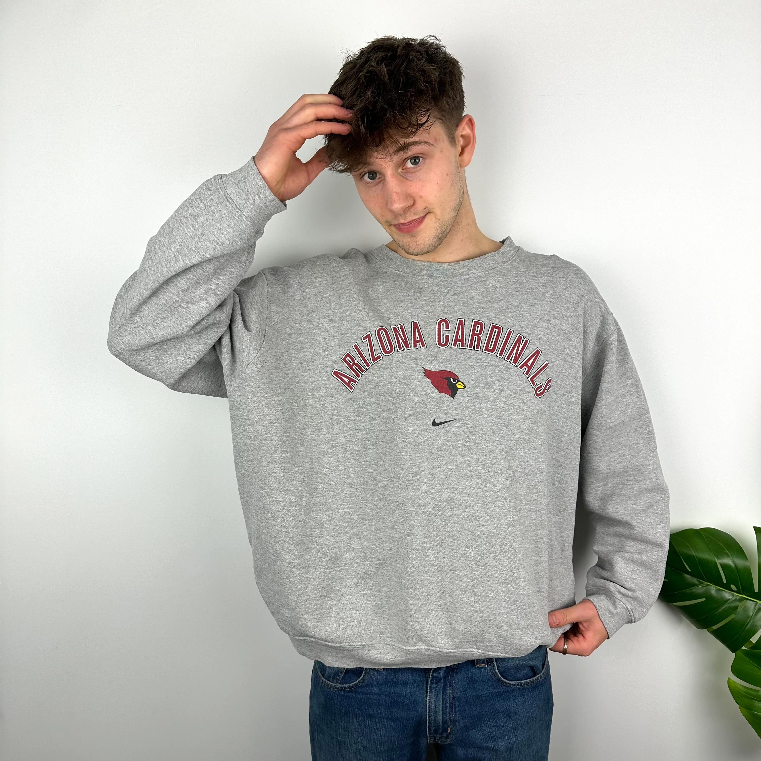 Nike x Arizona Cardinals Grey Spell Out Sweatshirt (XXL) - Image 2