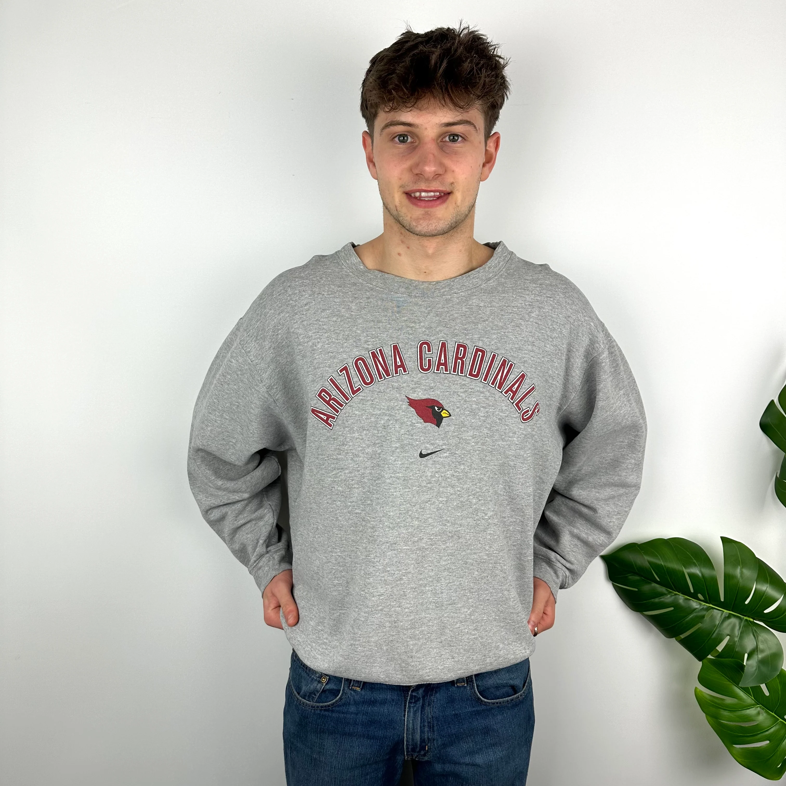 Nike x Arizona Cardinals Grey Spell Out Sweatshirt (XXL) - Image 3