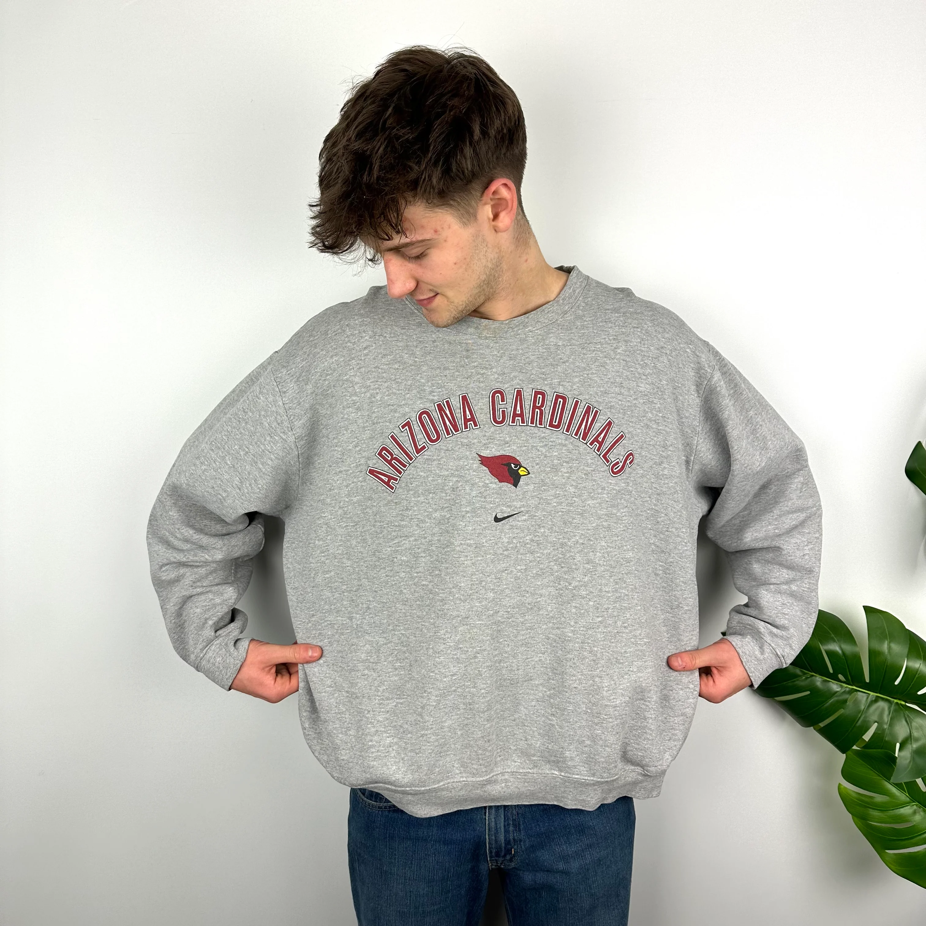 Nike x Arizona Cardinals Grey Spell Out Sweatshirt (XXL) - Image 6