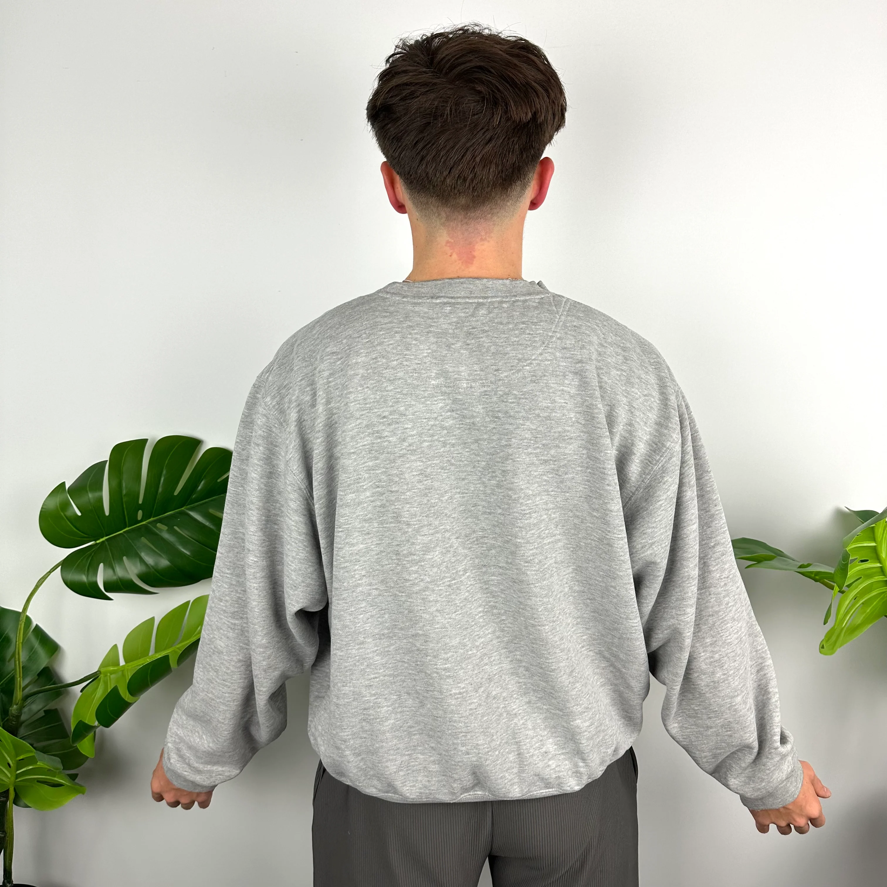 Nike x Oregon State Grey Embroidered Spell Out Sweatshirt (L) - Image 5