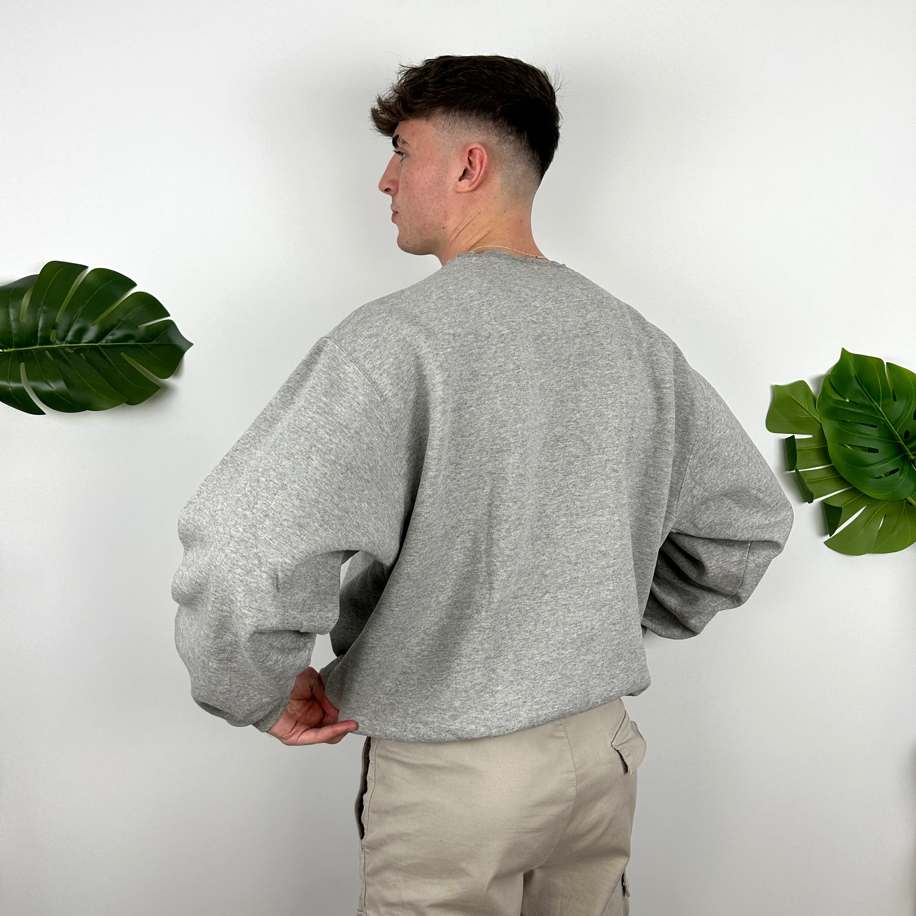 Nike X Toronto Maple Leafs Grey Embroidered Spell Out Sweatshirt (L) - Image 3