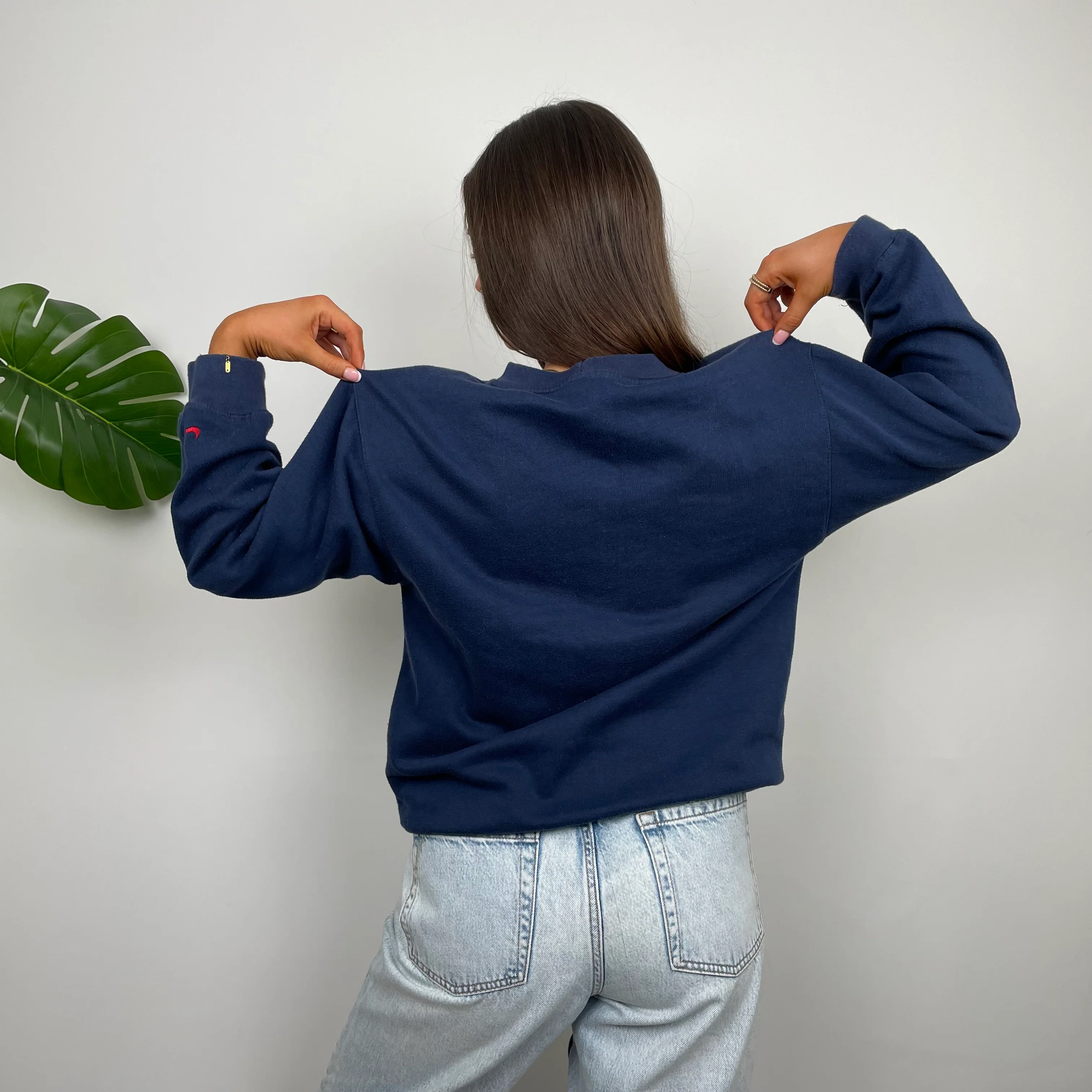 Nike X USA Navy Embroidered Spell Out Sweatshirt (S) - Image 6