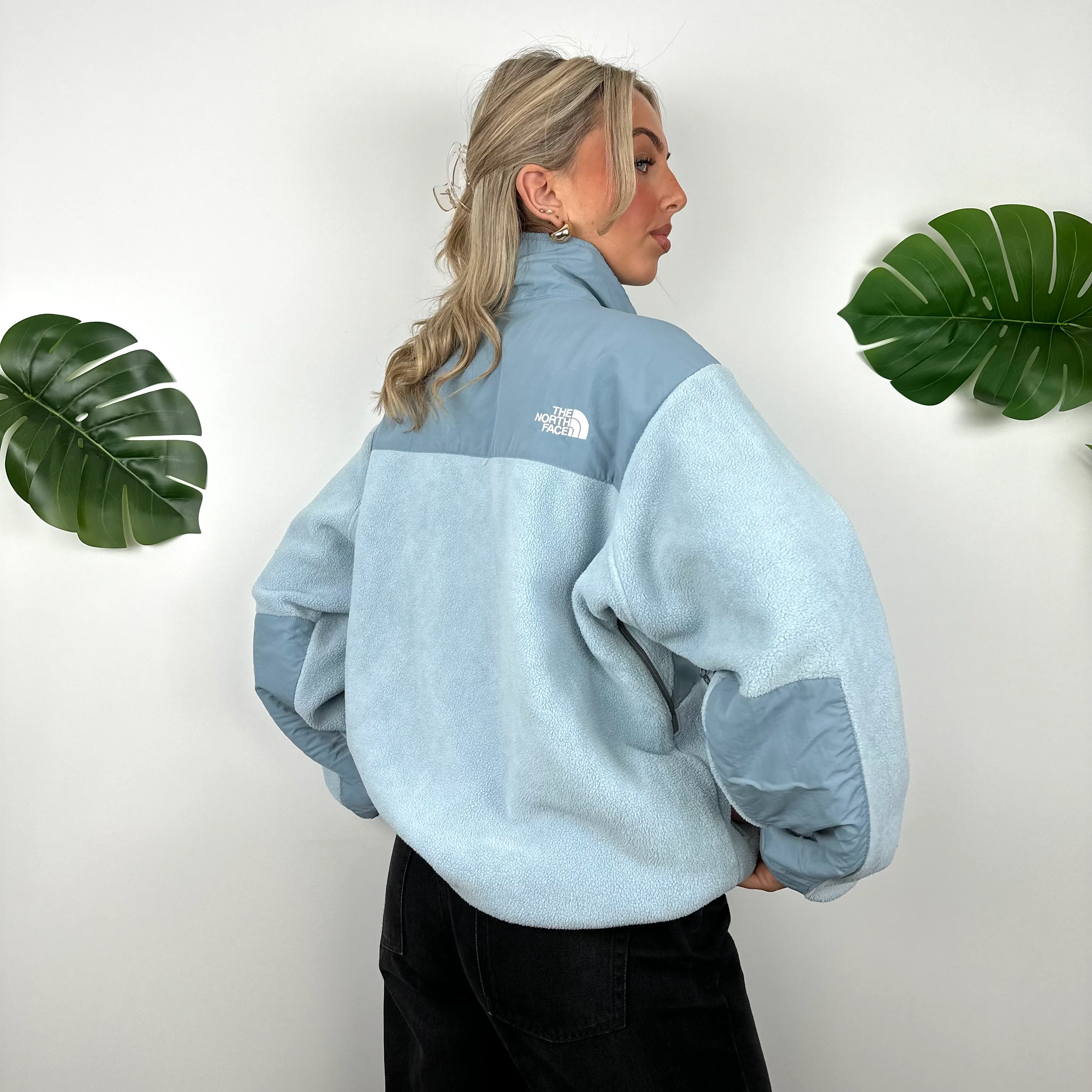 North Face Baby Blue Denali Teddy Bear Fleece Zip Up Jacket (L) - Image 4