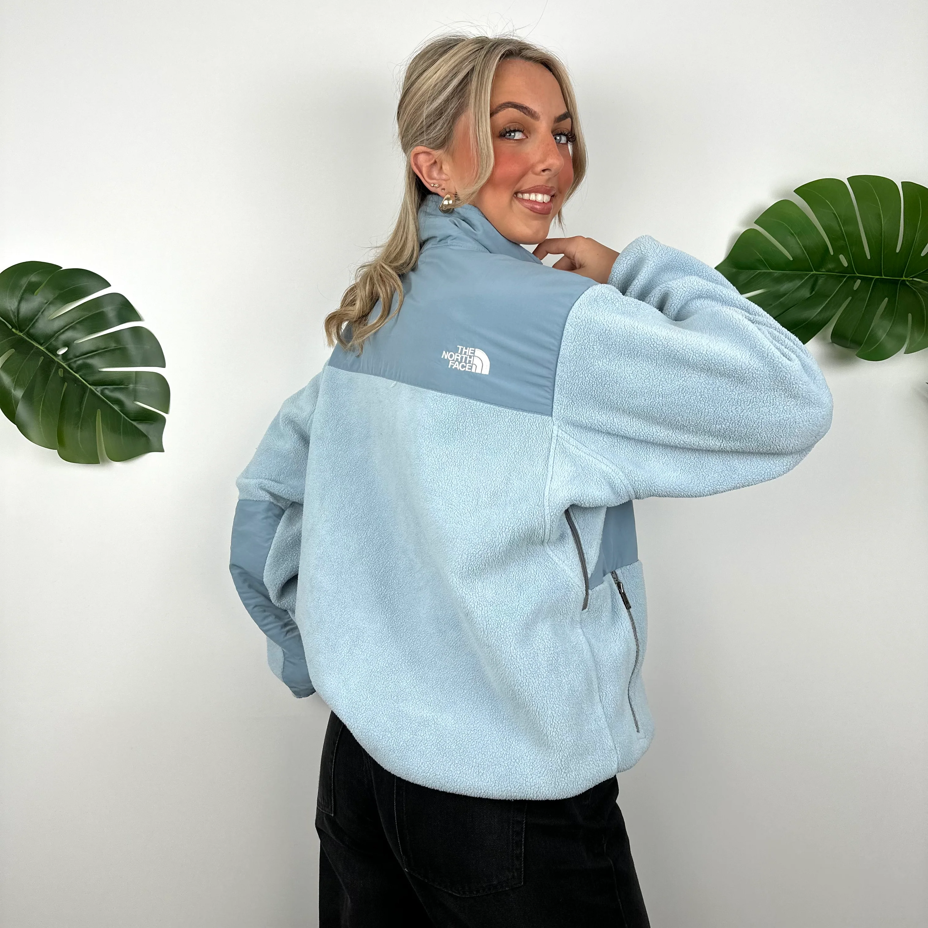 North Face Baby Blue Denali Teddy Bear Fleece Zip Up Jacket (L) - Image 7